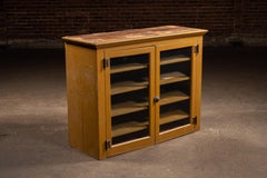 Early Rustic Painted Farmhouse Cabinet