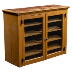 Early Rustic Painted Farmhouse Cabinet