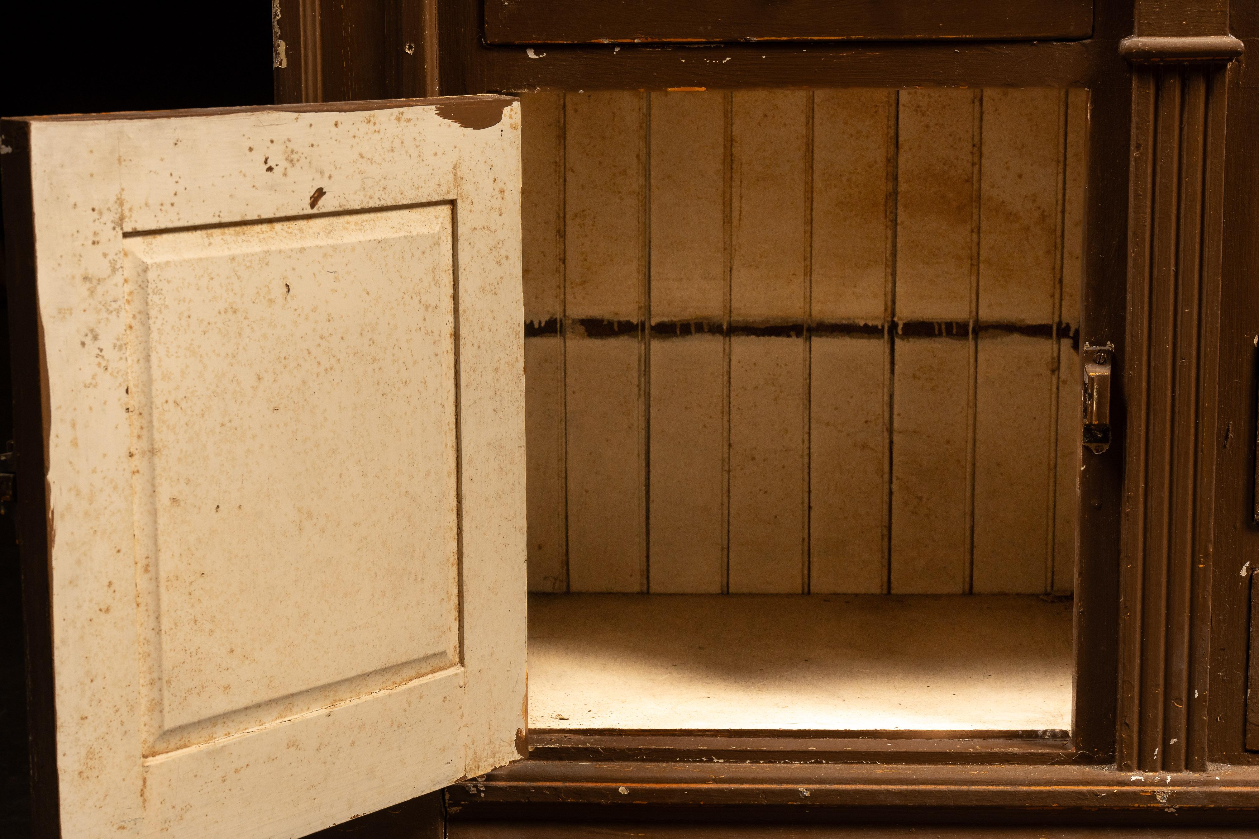 Early Rustic Painted Hutch For Sale 6