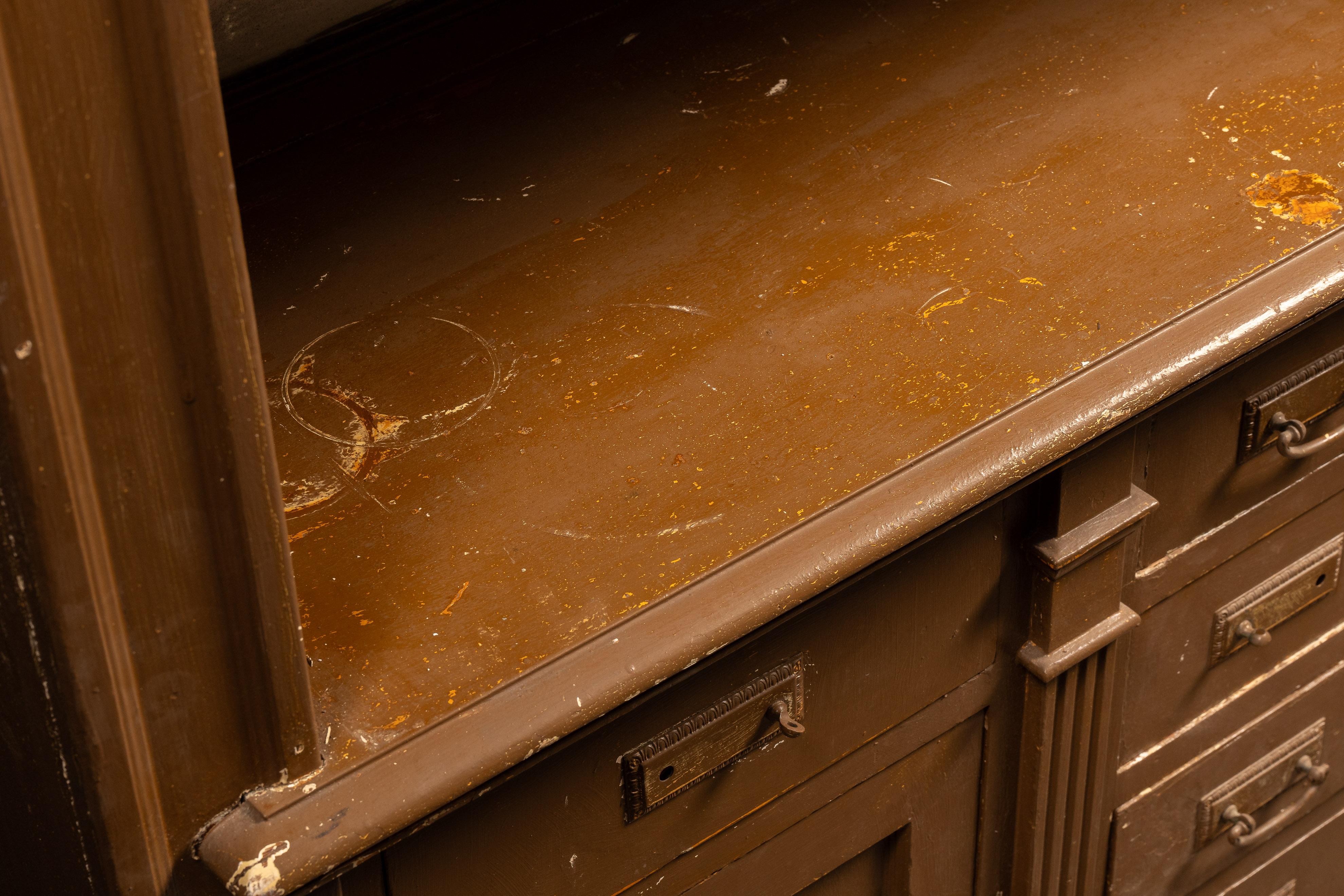 Early Rustic Painted Hutch For Sale 9