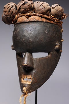 Early Salampasu Warrior's Wood Mask, Zaire, Africa, Early 20th Century ex Willis