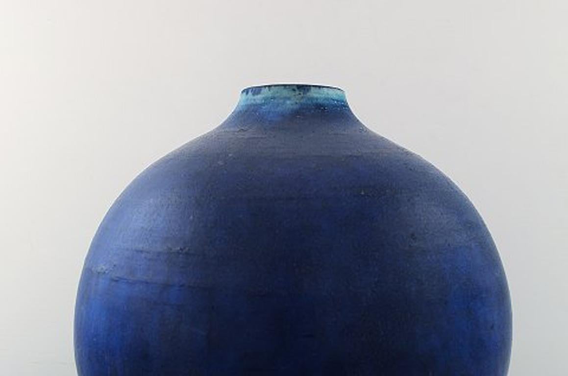 Danish Early Saxbo, Large Spherical Shaped Ceramic Vase in Modern Design