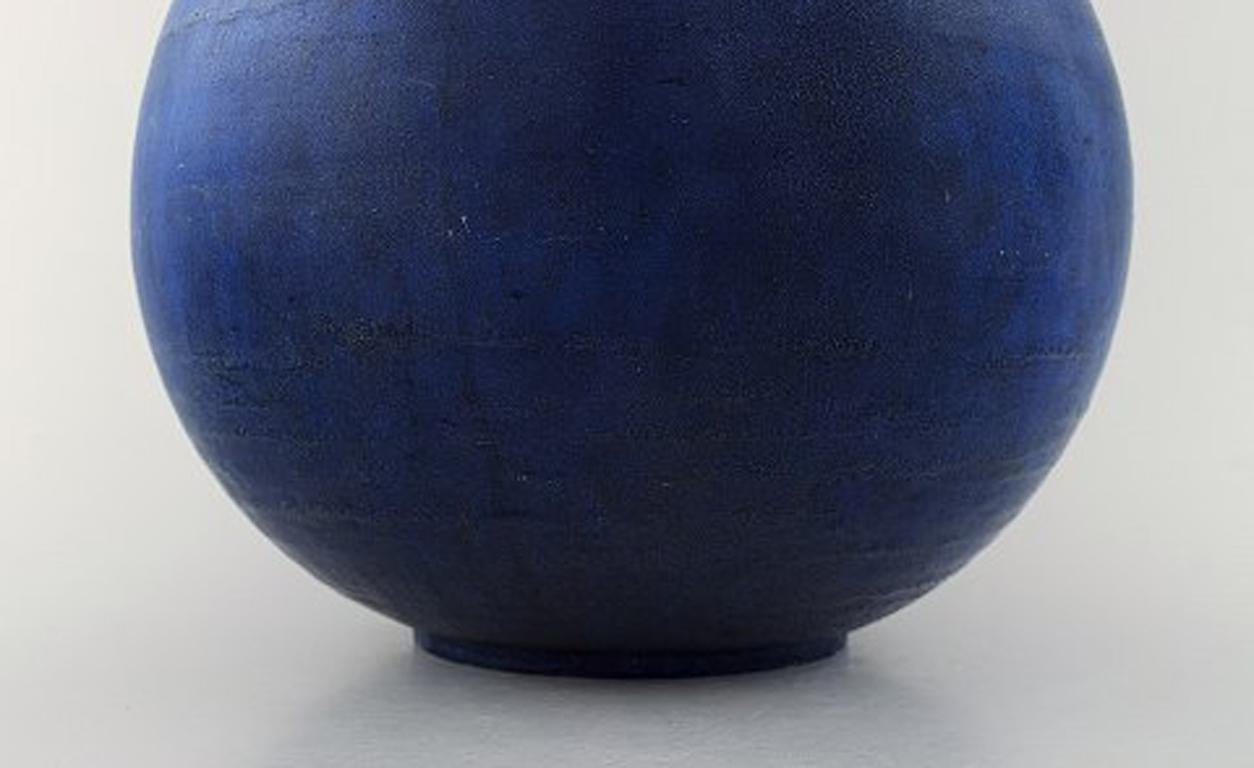 Early Saxbo, Large Spherical Shaped Ceramic Vase in Modern Design In Good Condition In Copenhagen, DK