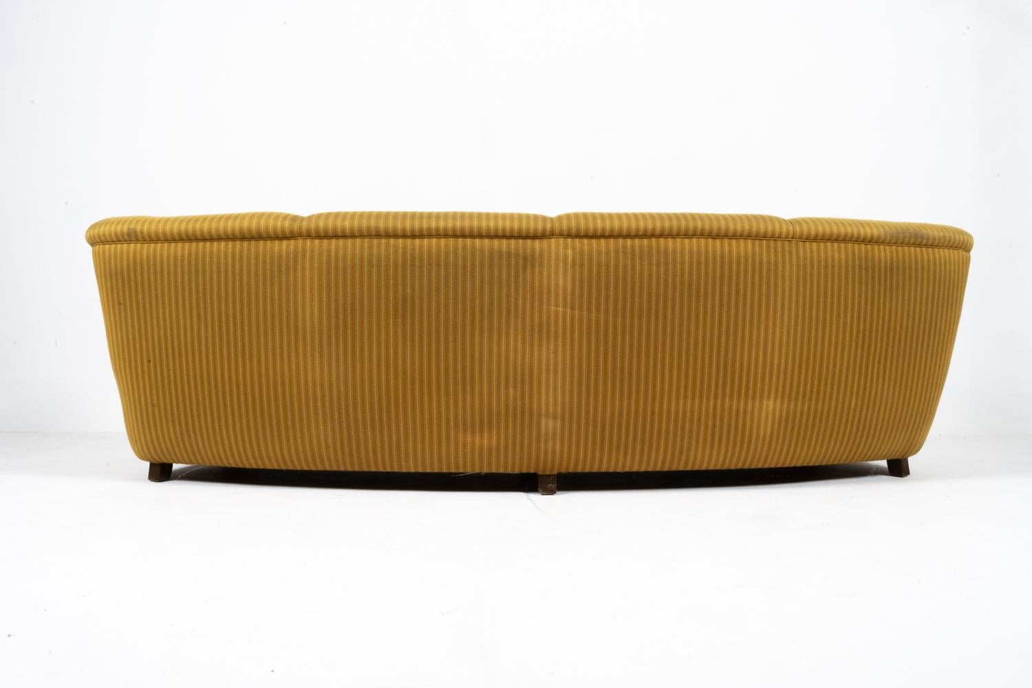 Early Scandinavian Modern 4-Seat Curved Banana Sofa 2