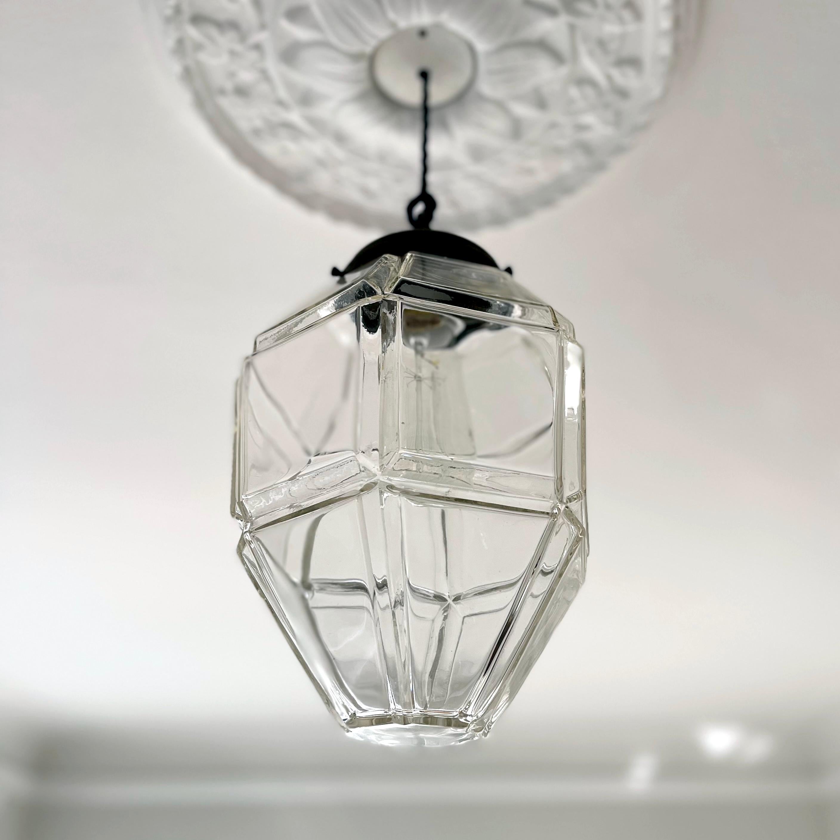 Art Deco Early Scandinavian Modern Ceiling Lamp, Denmark ca. 1911 For Sale