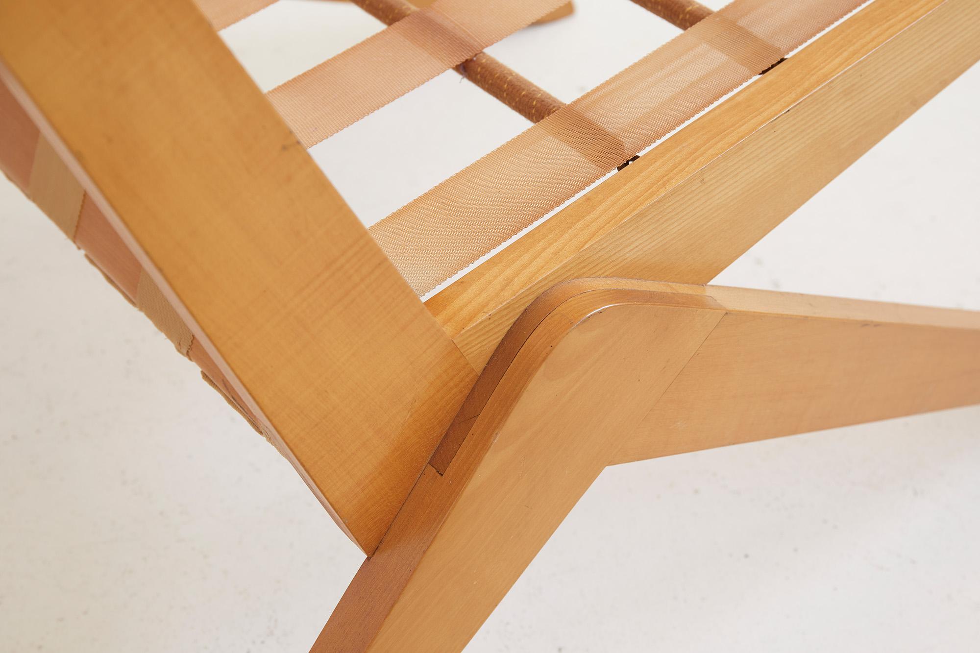 Mid-20th Century Early Scissors chair by Pierre Jeanneret for Wohnbedarf Switzerland 1940-1950 For Sale