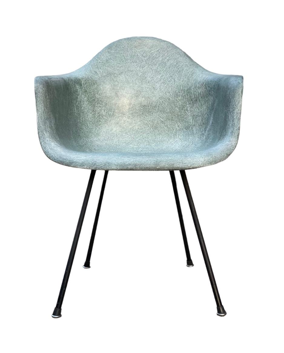 Early Seafoam Green Eames Armchair by Zenith Plastics 3