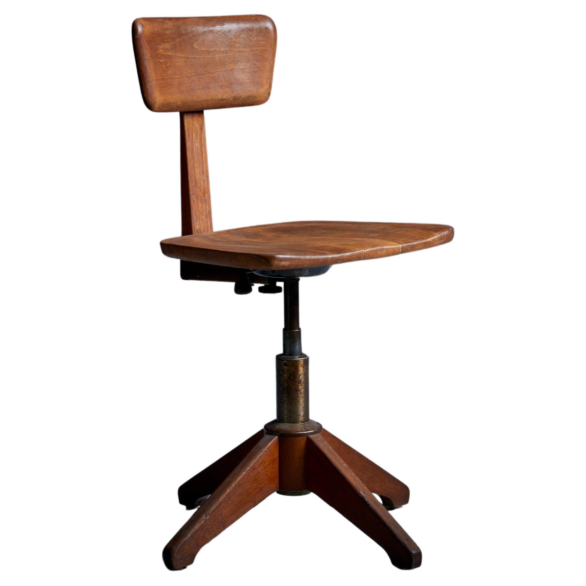 Early Sedus Desk or Office Swivel Chair 1940s Switzerland