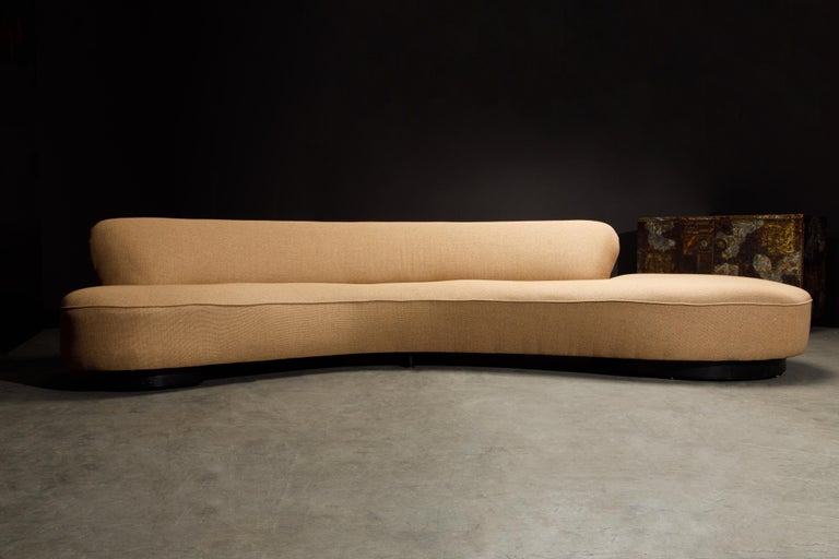 This incredibly rare 'Serpentine' sofa (Model 150-BS) by Vladimir Kagan has just been authenticated by Kagan Design Group and includes a signed registration tag and authentication packet which includes a typed letter explaining the details around