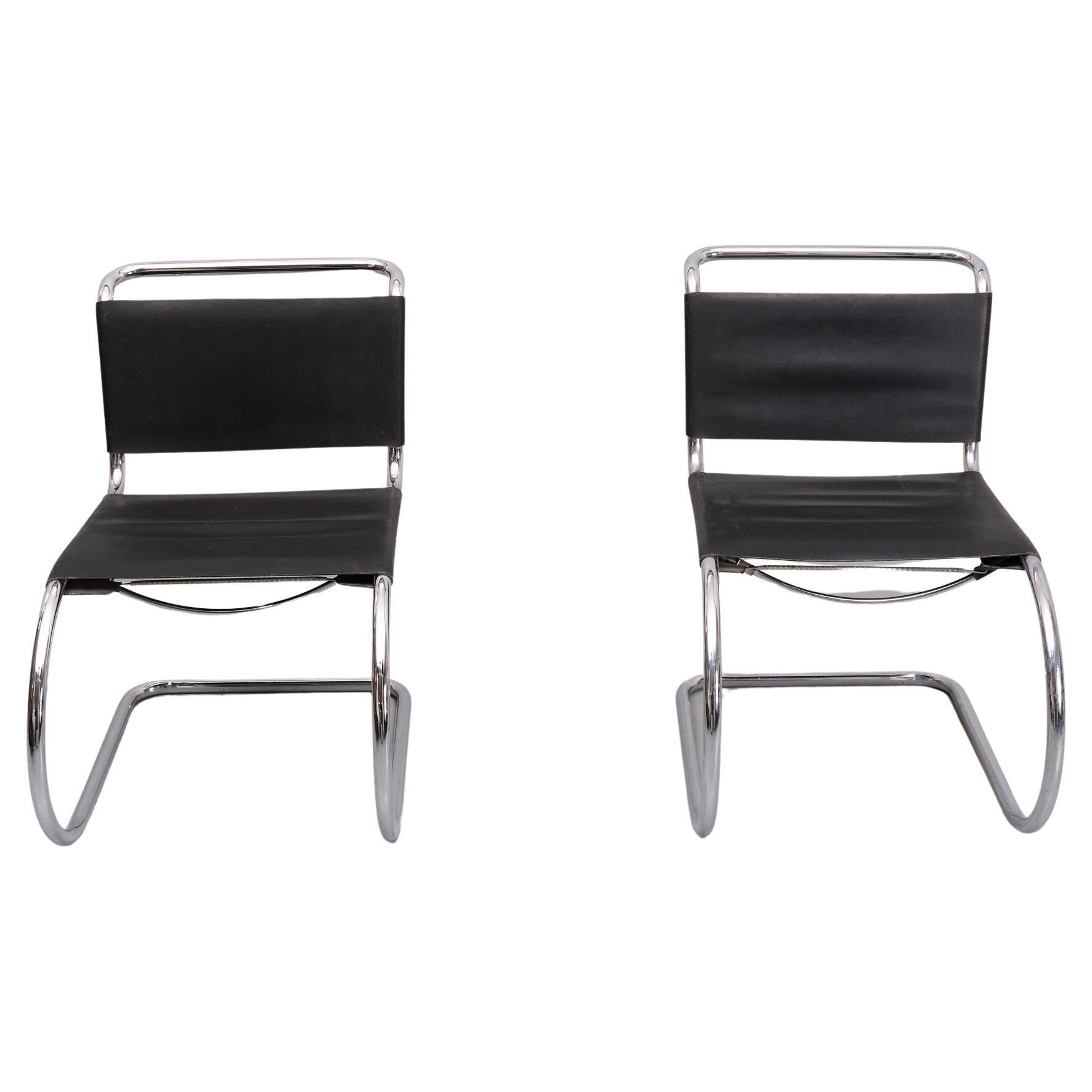 Mid-20th Century Early set Ludwig Mies van der Rohe  MR10 cantilever chairs  For Sale
