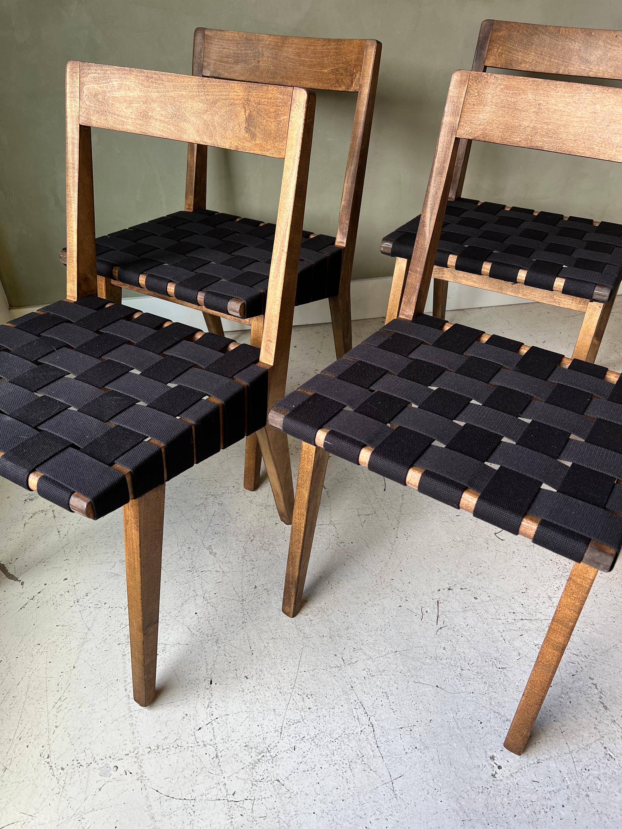 20th Century Early Set of 4 Jens Risom 666 Dining Chairs for Knoll