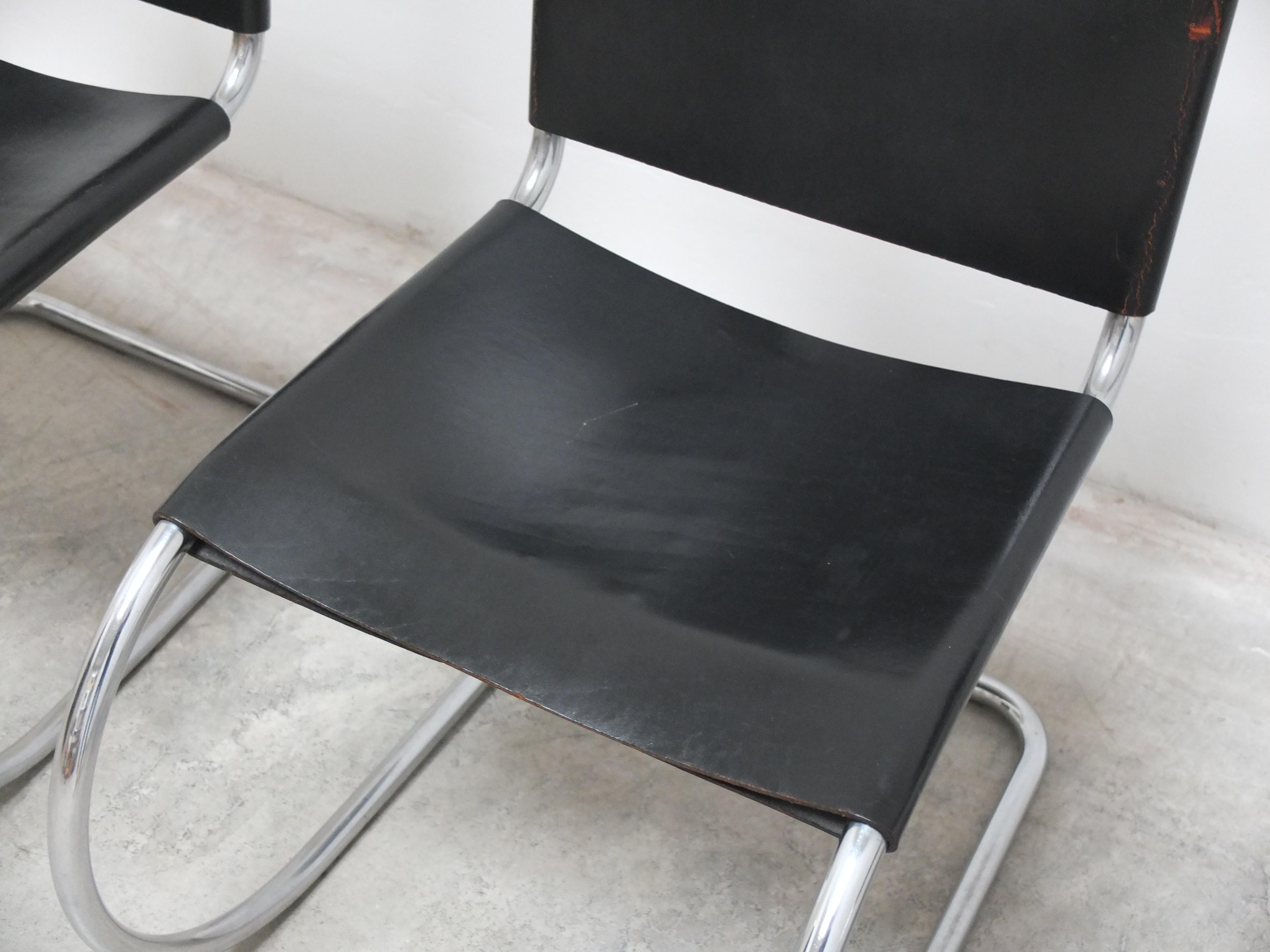 Set di 4 sedie 'MR10' di Mies Van Der Rohe per Knoll, anni '60 in vendita 2