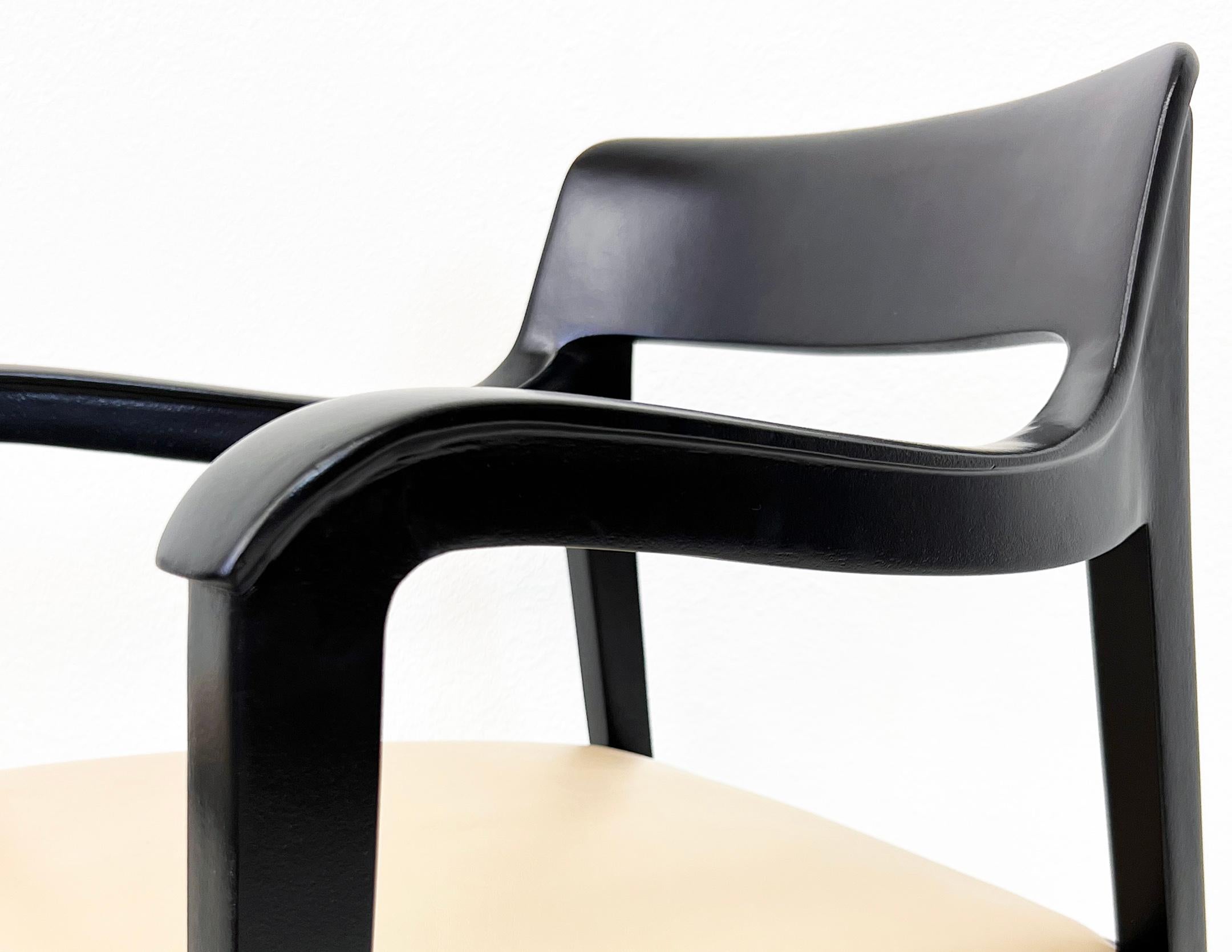 Früher Satz von 5 Edward Wormley Riemerschmid-Stühlen, Dunbar Furniture, 1947 (amerikanisch) im Angebot