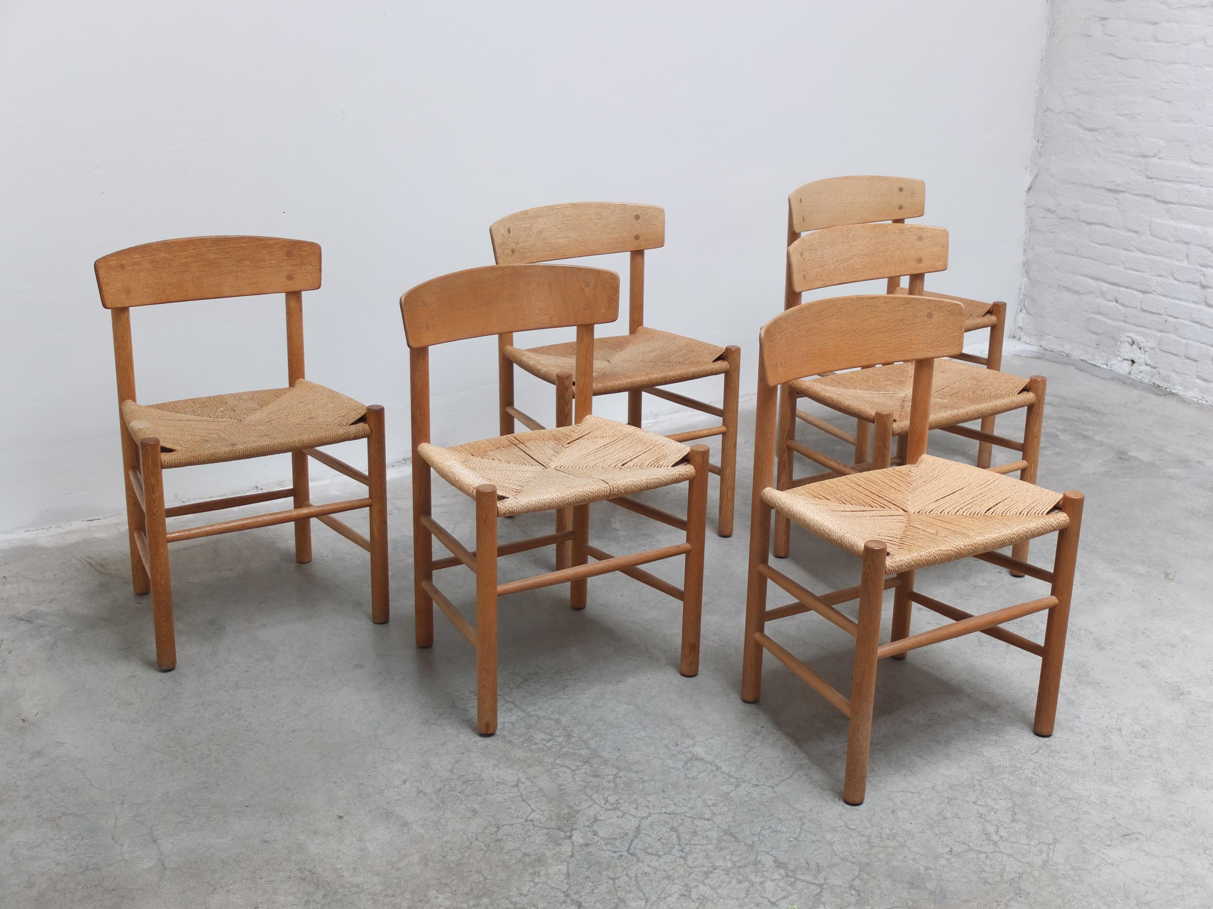 Set di 6 sedie da pranzo 'J39' di Børge Mogensen per FDB Møbler, 1947 in vendita 11