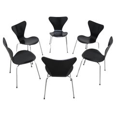 Early Set of 6 'Series 7' Chairs by Arne Jacobsen for Fritz Hansen, 1960s