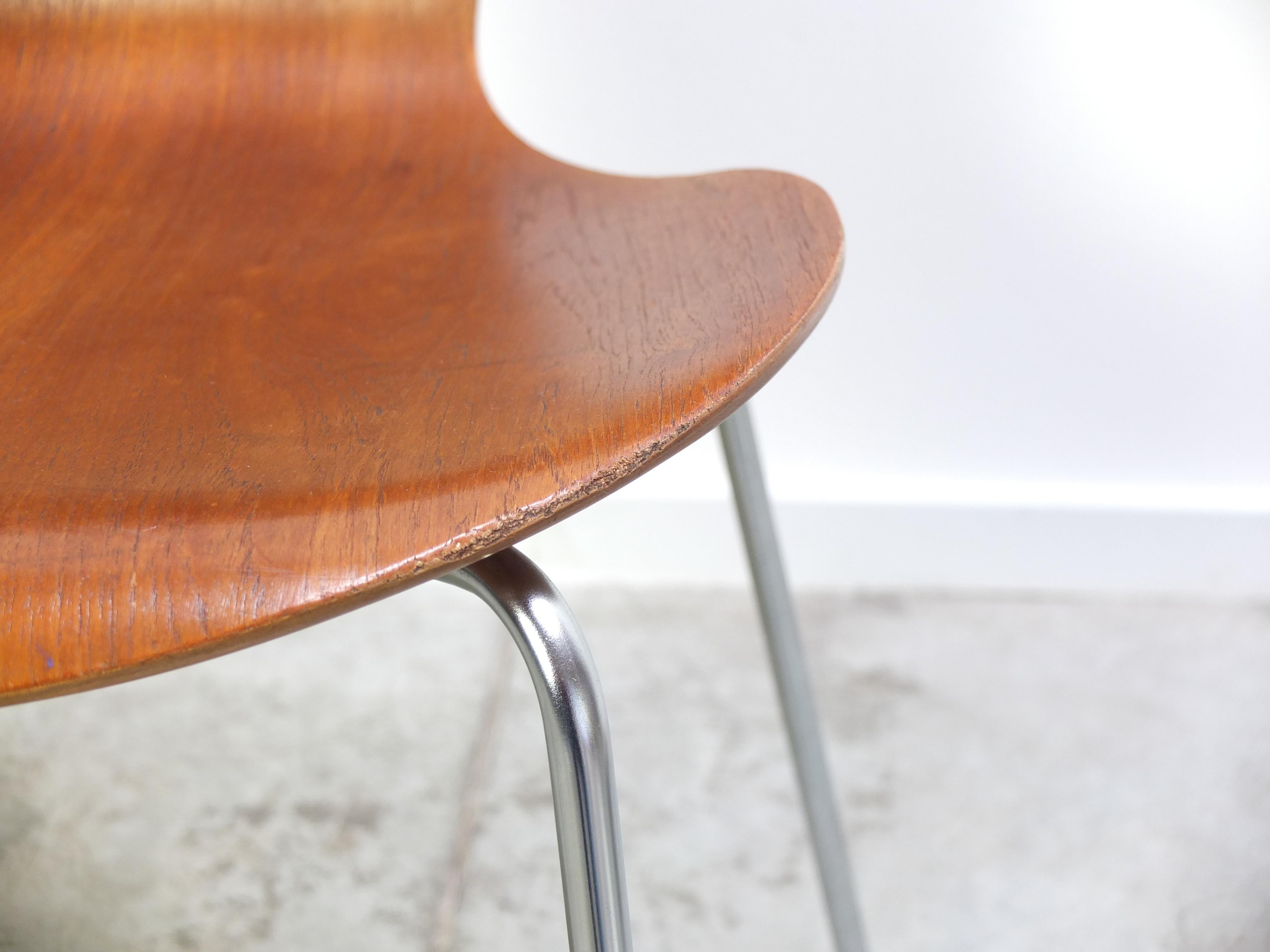 Early Set of 6 Teak 'Series 7' Chairs by Arne Jacobsen for Fritz Hansen, 1955 8