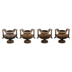 Early Set Of Alfred Corneau Cast Iron Planters From France, 1900