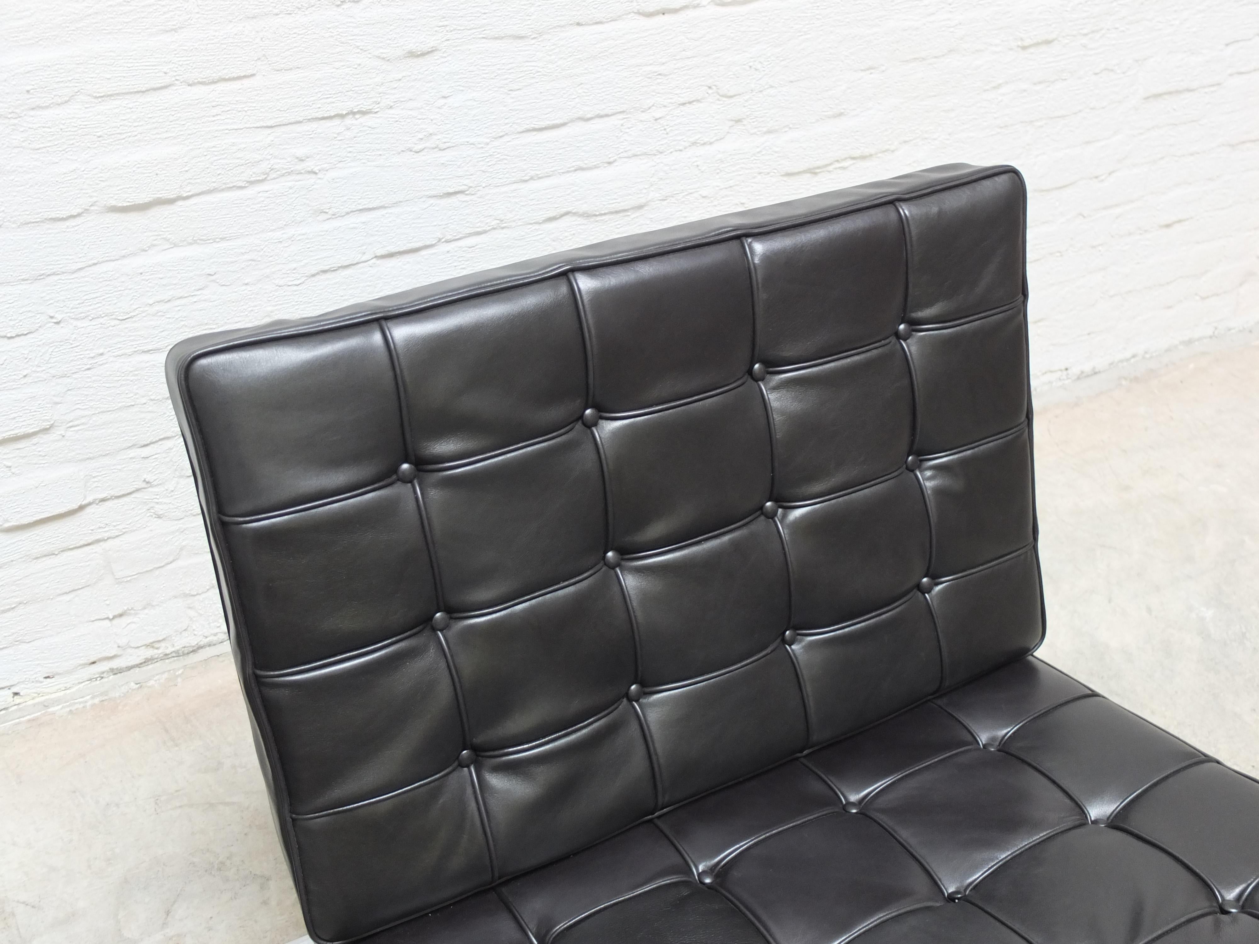 Early Set of Barcelona Chairs with Ottoman by Mies Van Der Rohe for Knoll, 1960s For Sale 1