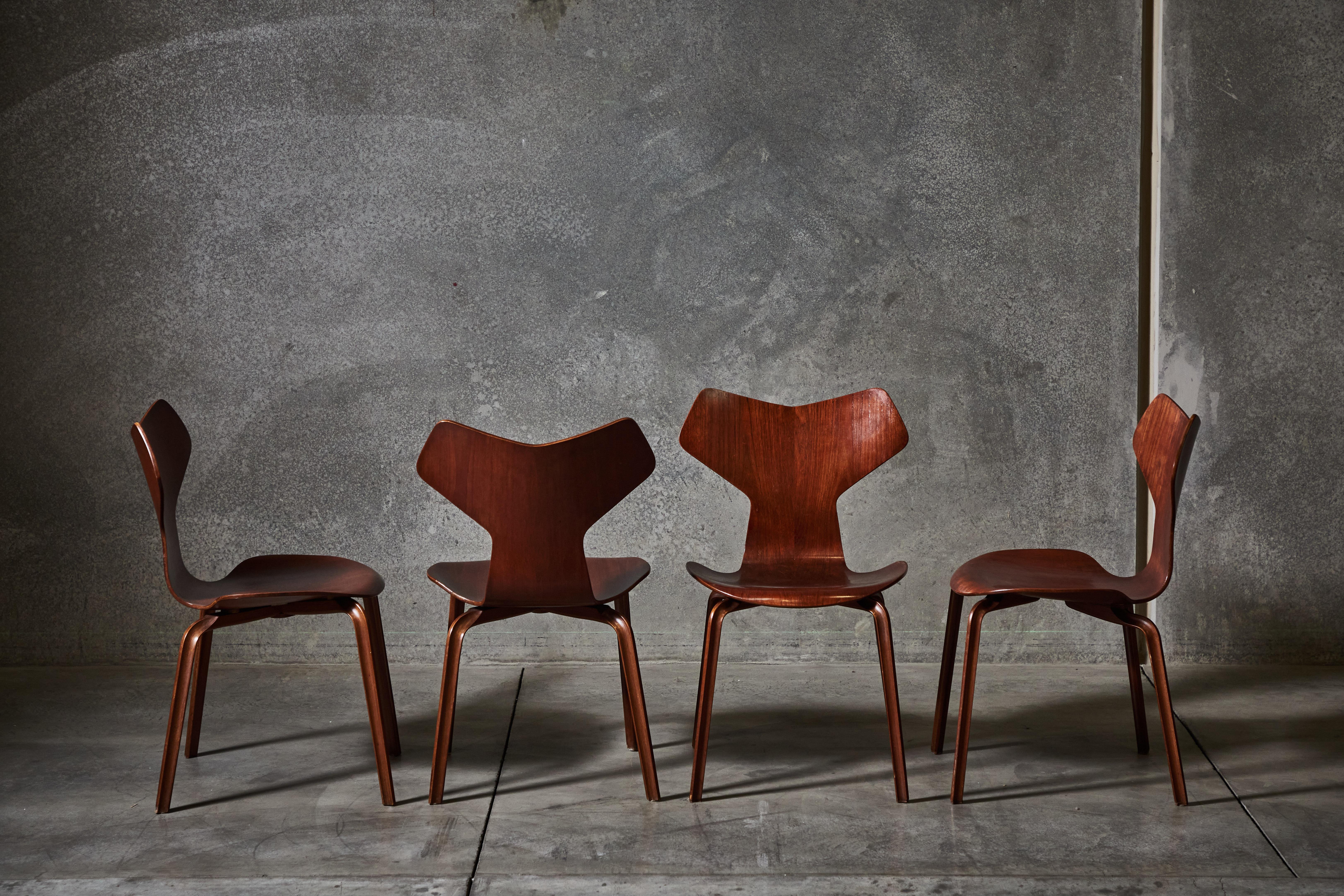 Early Set of Eight Grand Prix Chairs by Arne Jacobsen 3