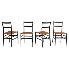 Early Set of Four Superleggera Chairs by Gio Ponti