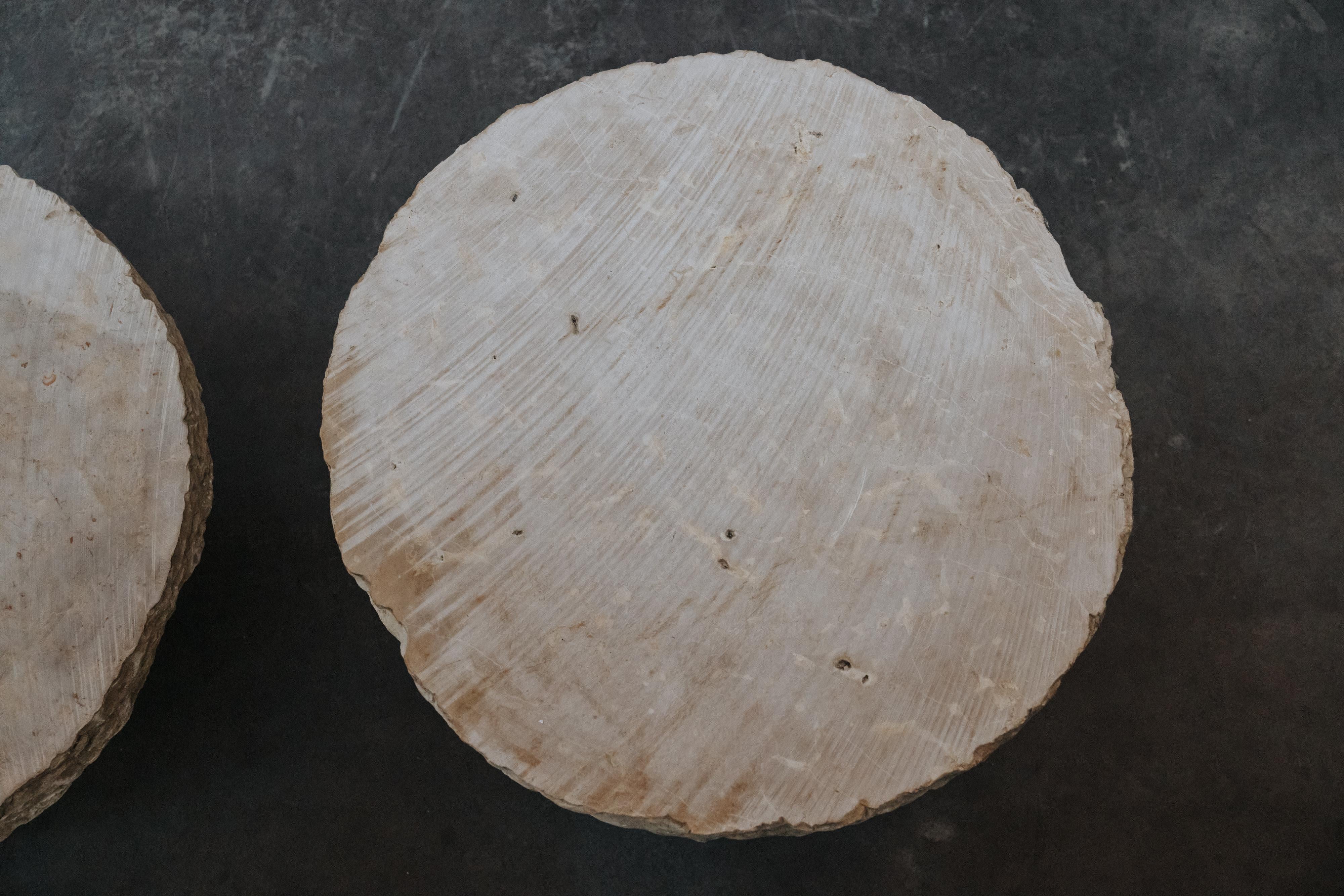 Fin du XIXe siècle Early Set Of Oak And Stone Slab Coffee Tables From France, Circa 1880 en vente