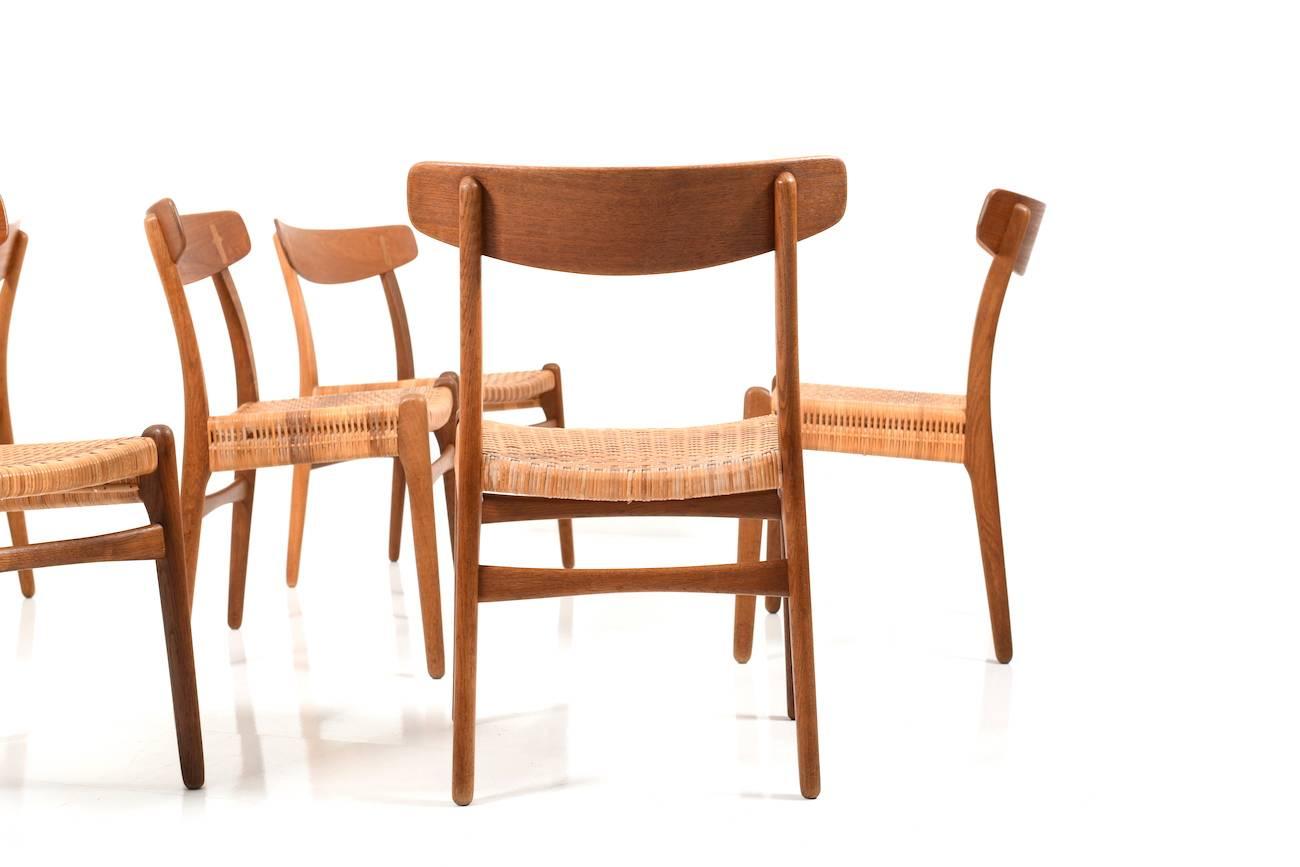 Early Set of Seven CH23 Chairs by Hans Wegner for Carl Hansen & Son For Sale 8