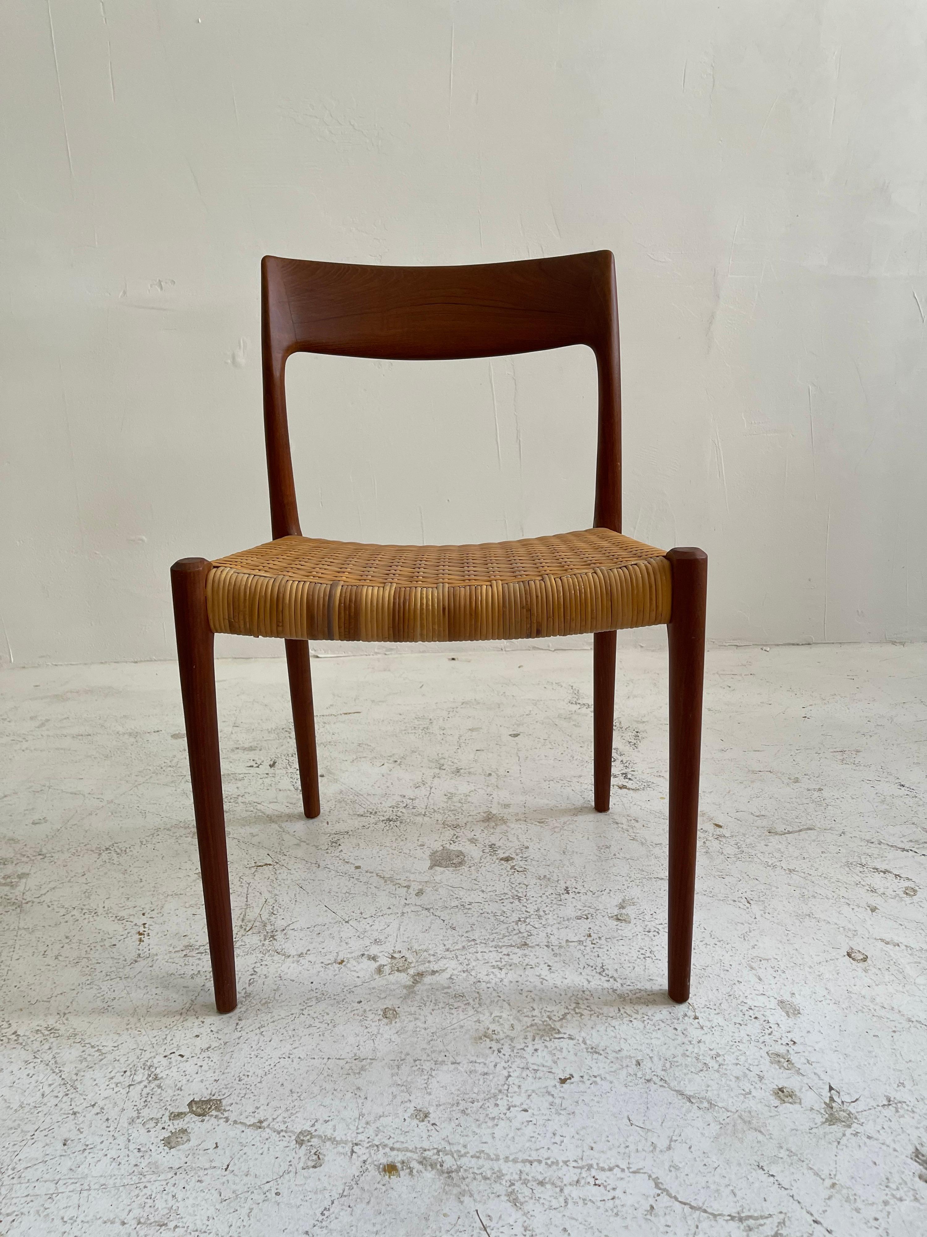 Early Set of Six Niels Moller Chairs No 77, Denmark 1958 In Good Condition In Vienna, AT