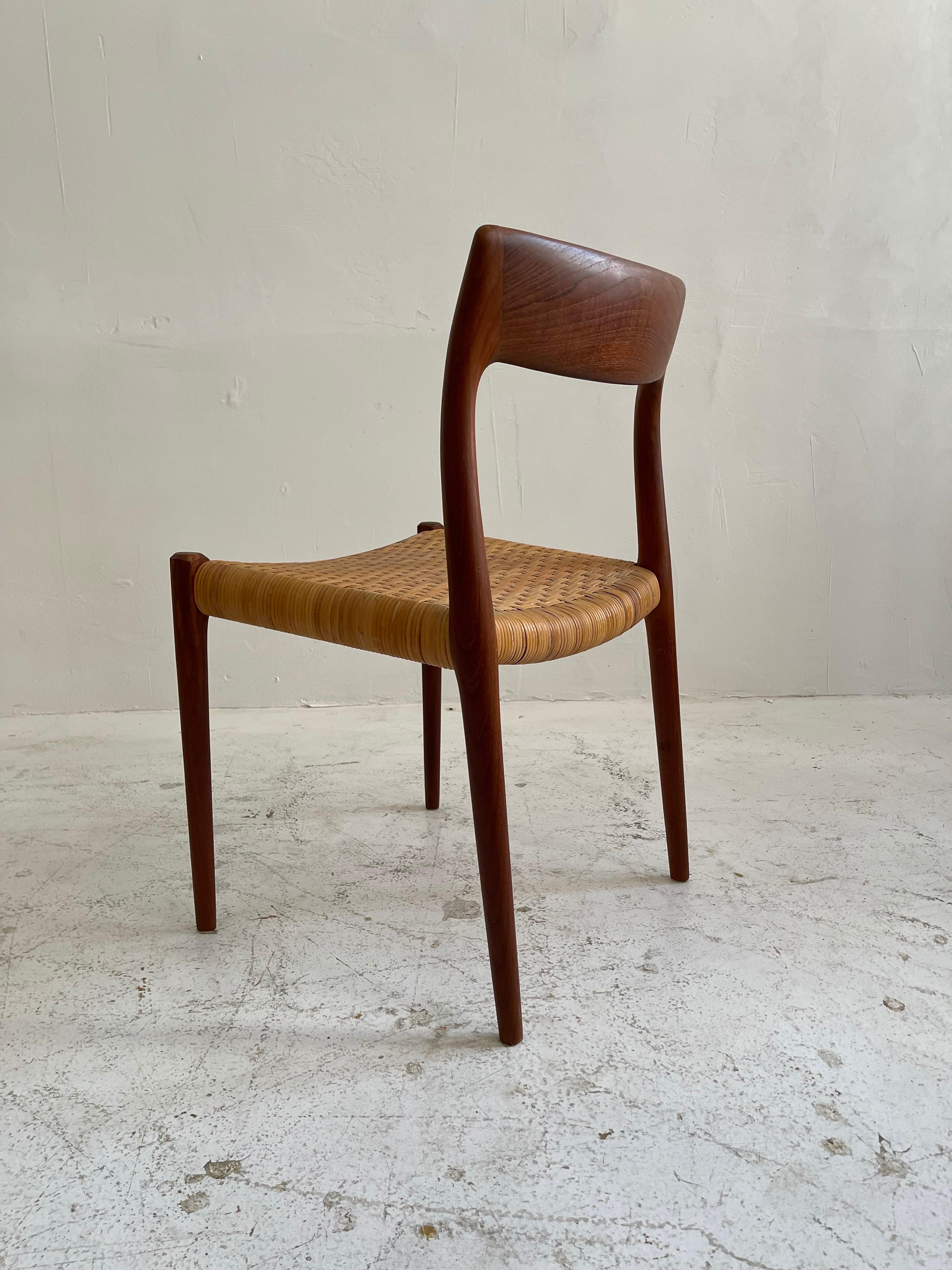 Early Set of Six Niels Moller Chairs No 77, Denmark 1958 2