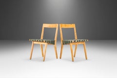 Early Set of Two '2' Jens Risom for Knoll Model 666 Side Chairs in Birch 