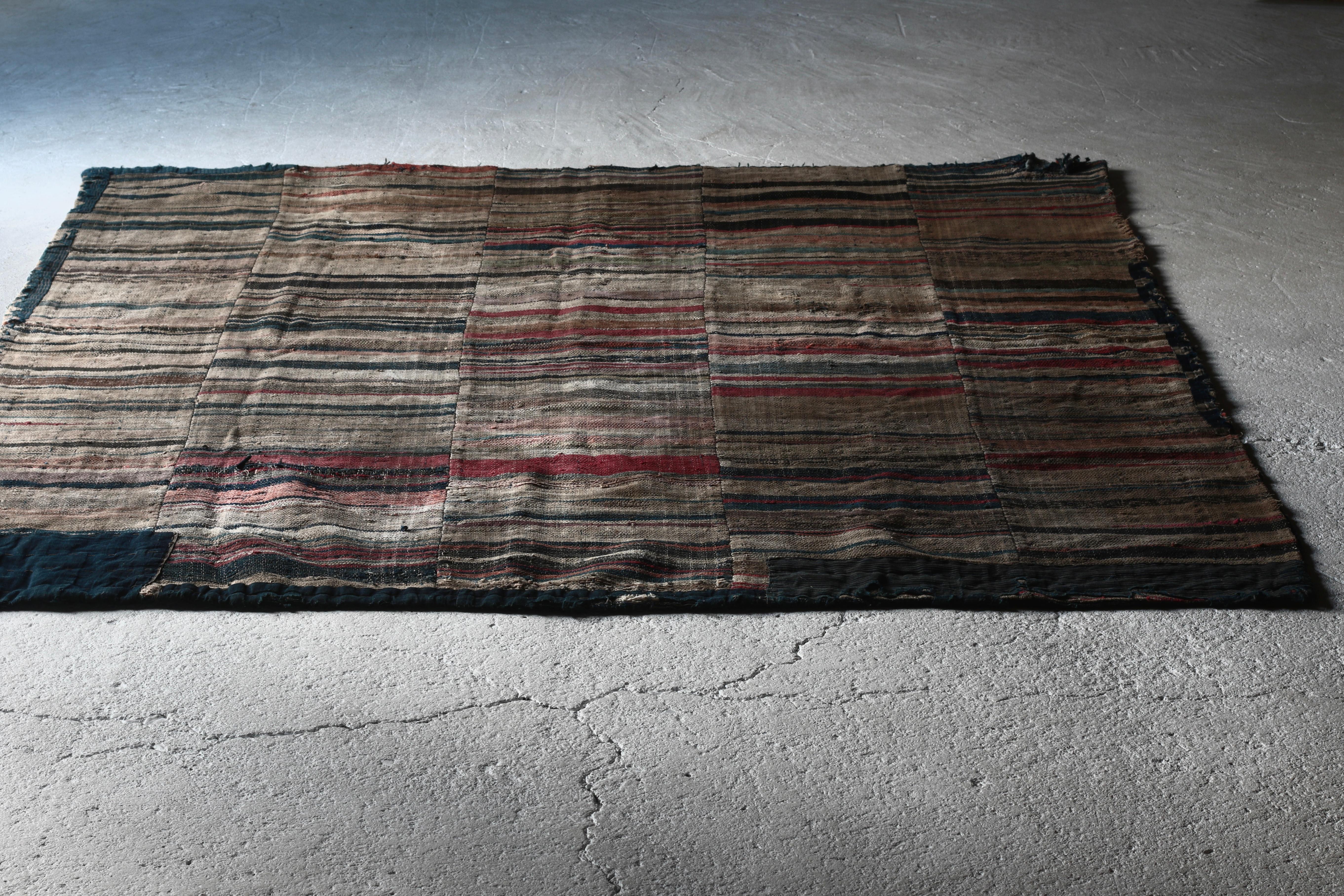 Tissu Tapisserie de chiffon Nambu Sakiori (avec chaîne en coton teintée à l'indigo) du début de la période Showa en vente