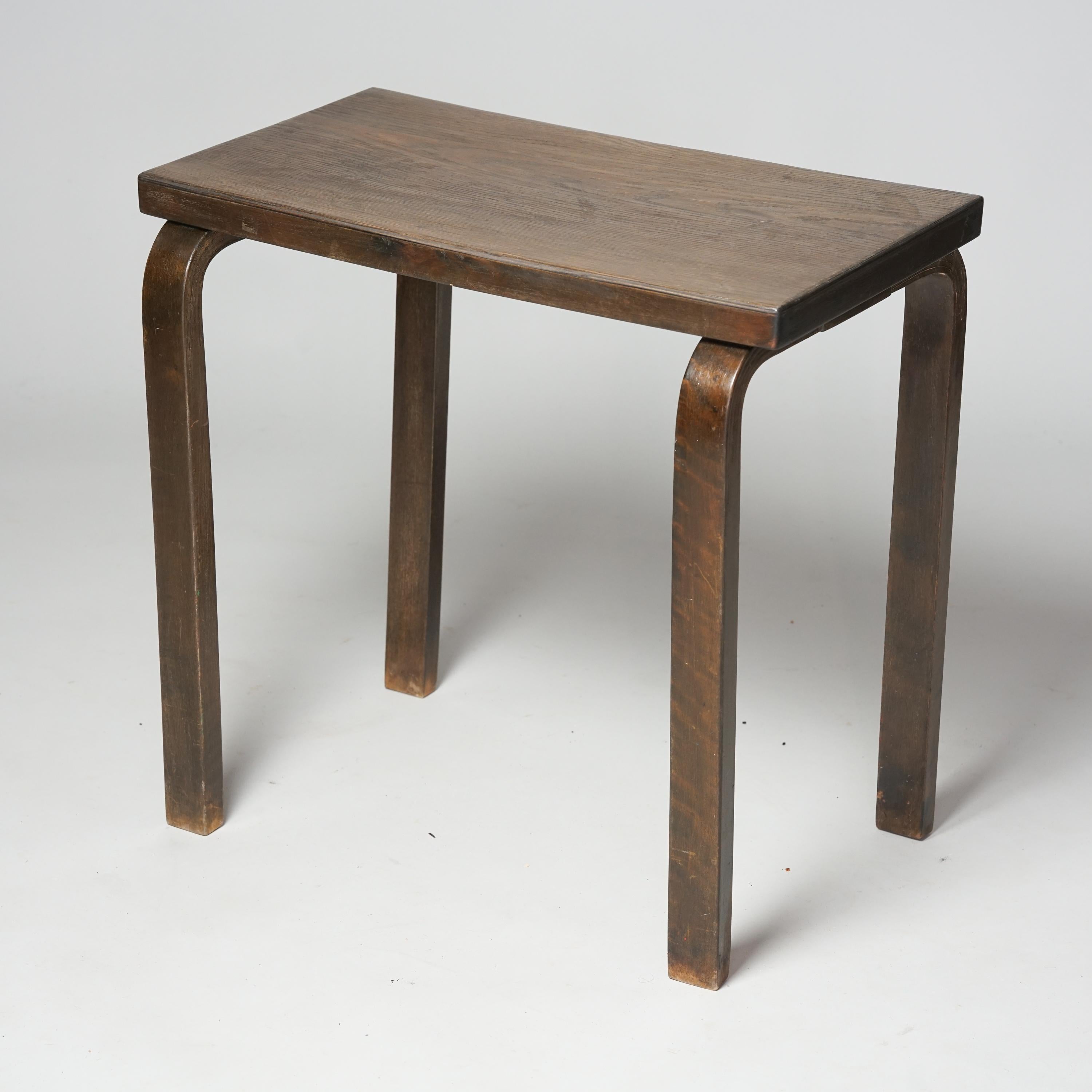 Scandinavian Modern Early Side Table, Alvar Aalto, Oy Huonekalu- ja Rakennustyötehdas Ab, 1930s For Sale