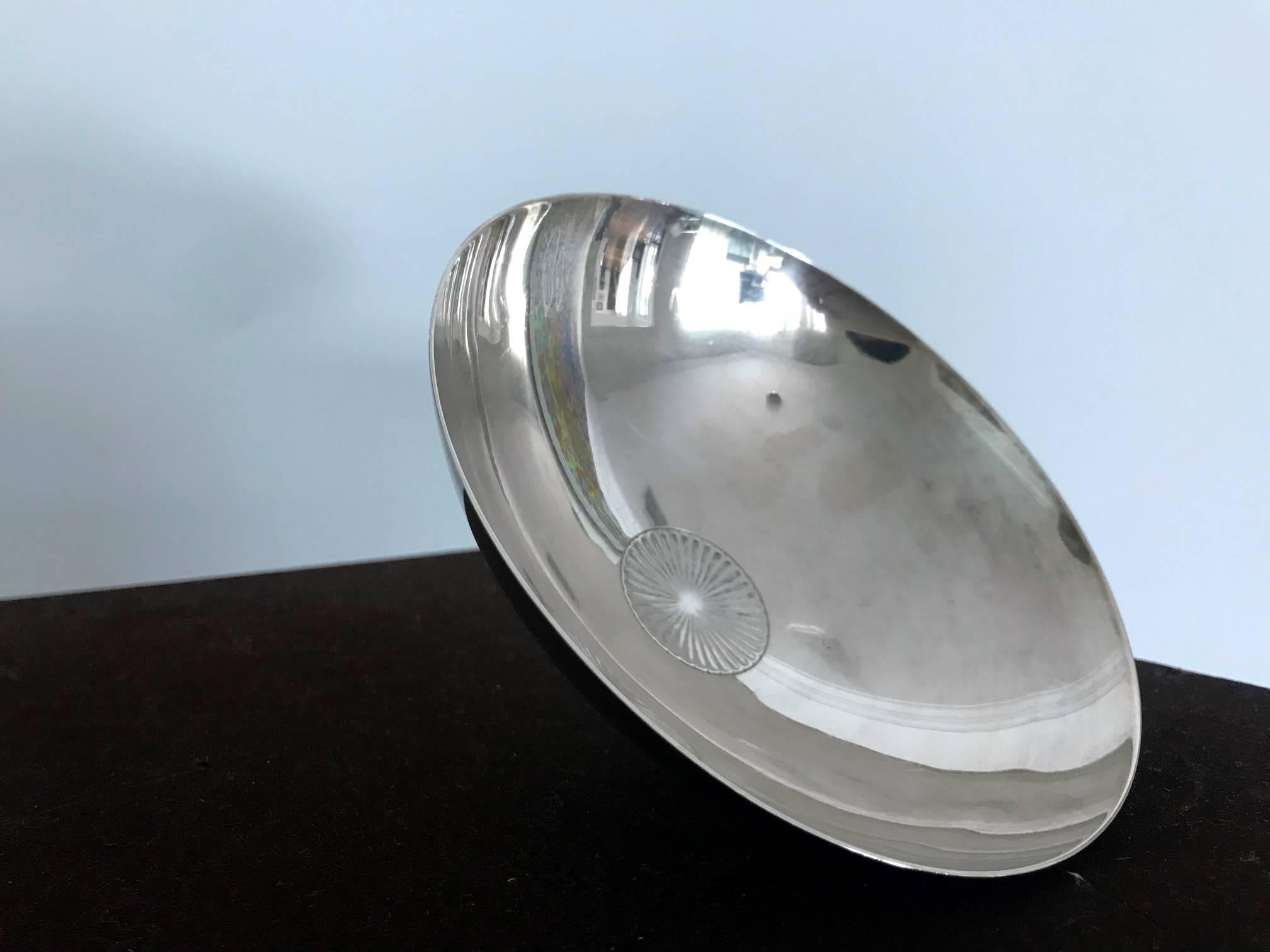 Danish Early Silver Bowl by Sigvard Bernadotte for Georg Jensen