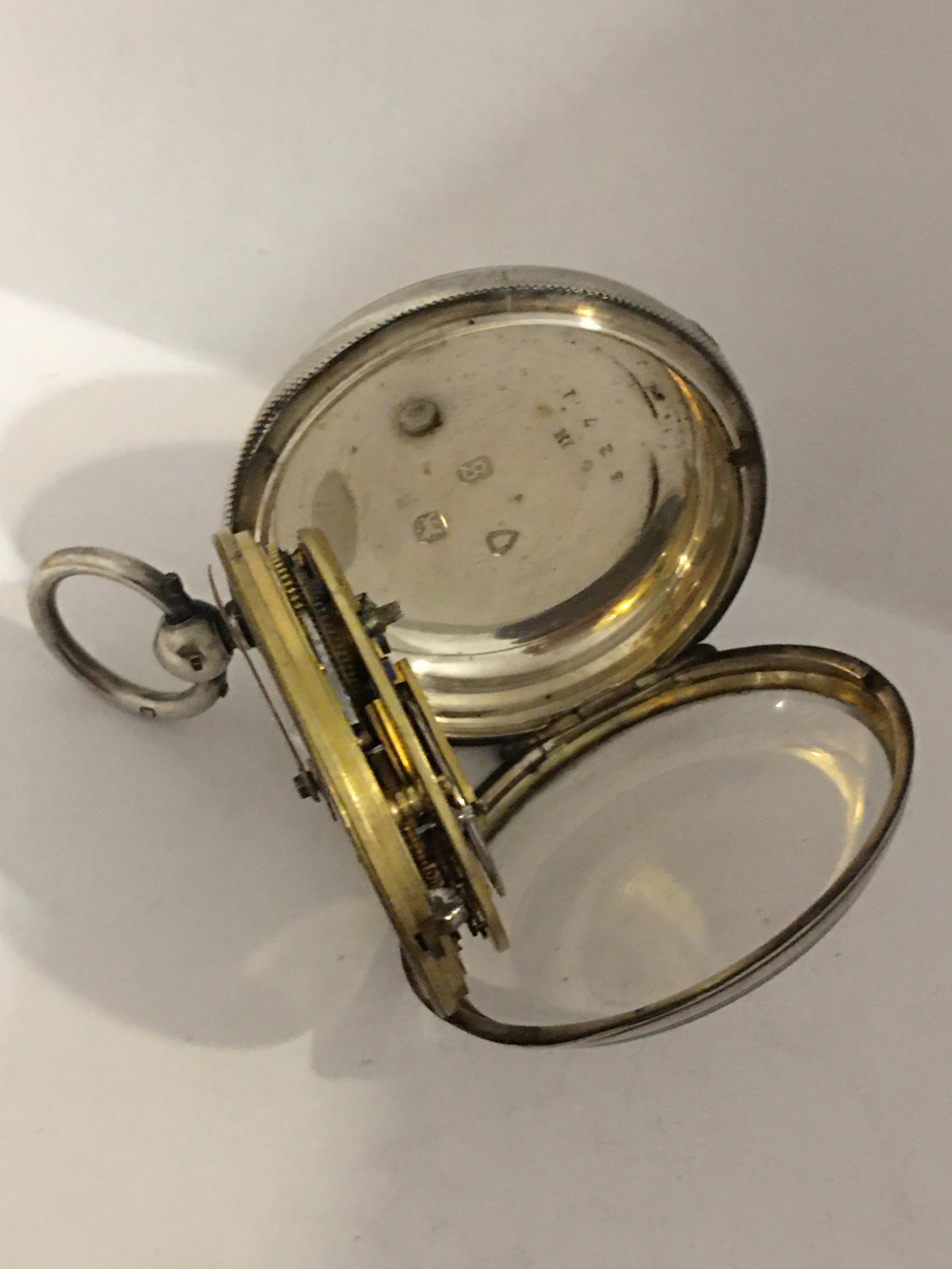 Early Silver English Lever Fusee Pocket Watch Signed Charles Reeves, Hereford For Sale 6