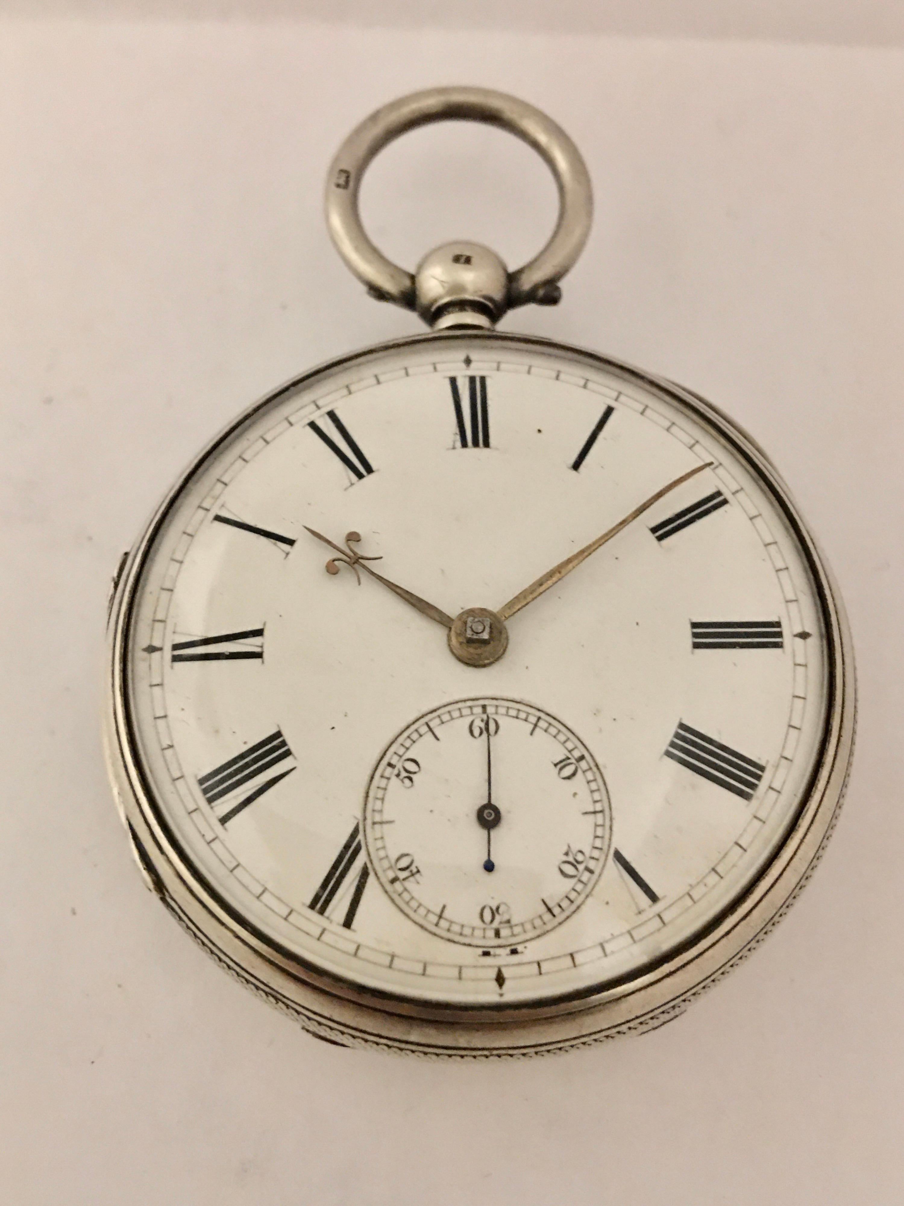 Early Silver English Lever Fusee Pocket Watch Signed Charles Reeves, Hereford For Sale 12