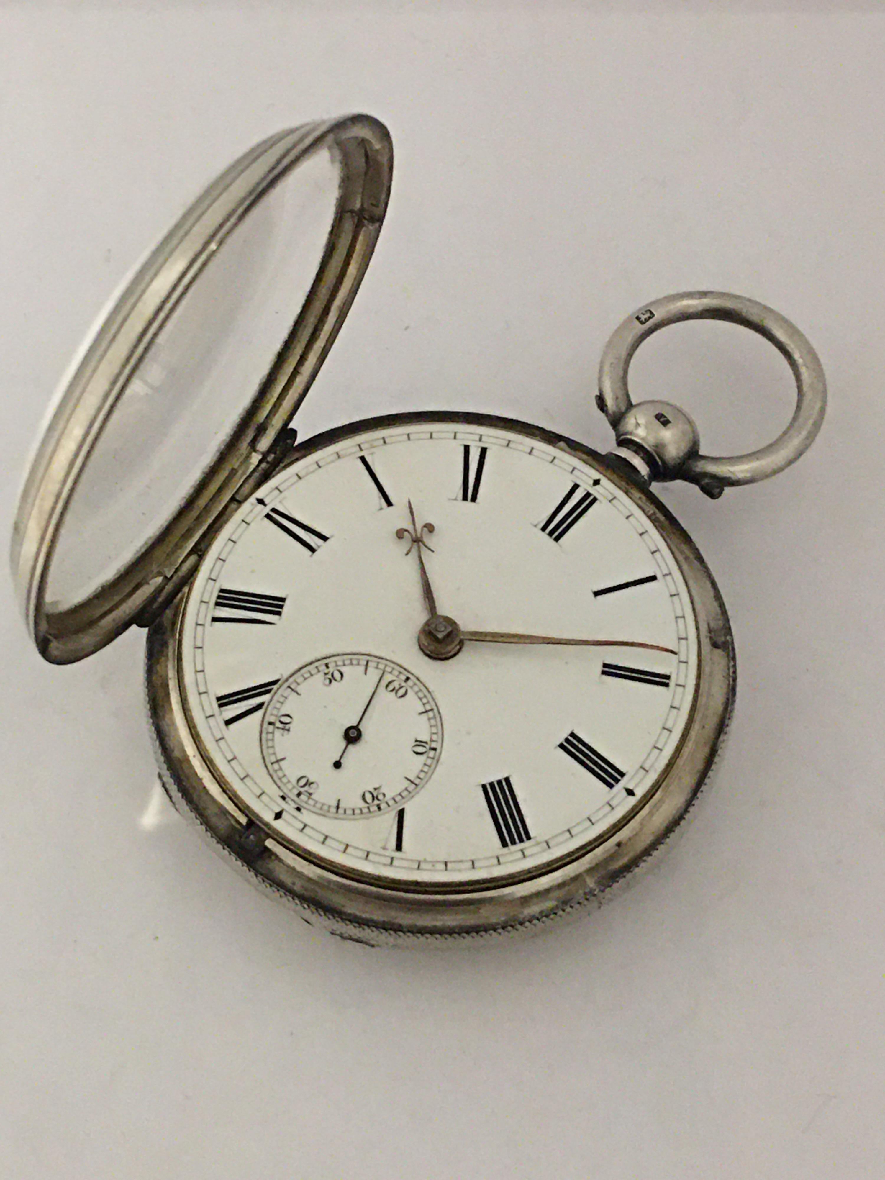 Women's or Men's Early Silver English Lever Fusee Pocket Watch Signed Charles Reeves, Hereford For Sale