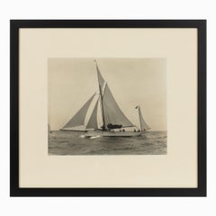 Antique Early Silver Gelatin Photographic Print of Gaff Yawl Seaweed