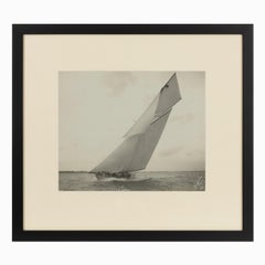 Early Silver Gelatin Photographic Print of the French Gaff Ketch Lafone