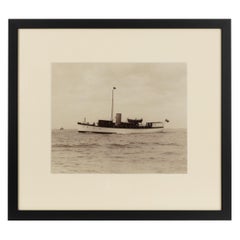 Early Silver Gelatin Photographic Print of the Gentleman’s Yacht Frebelle