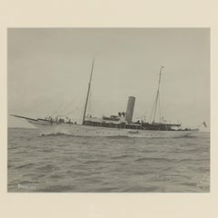 Early Silver Gelatin Photographic Print of the Sailing Yacht Venessa