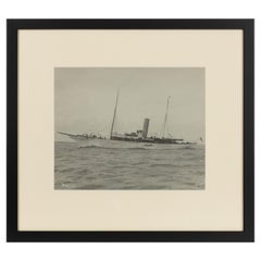 Early Silver Gelatin Photographic Print of the Sailing Yacht Venessa