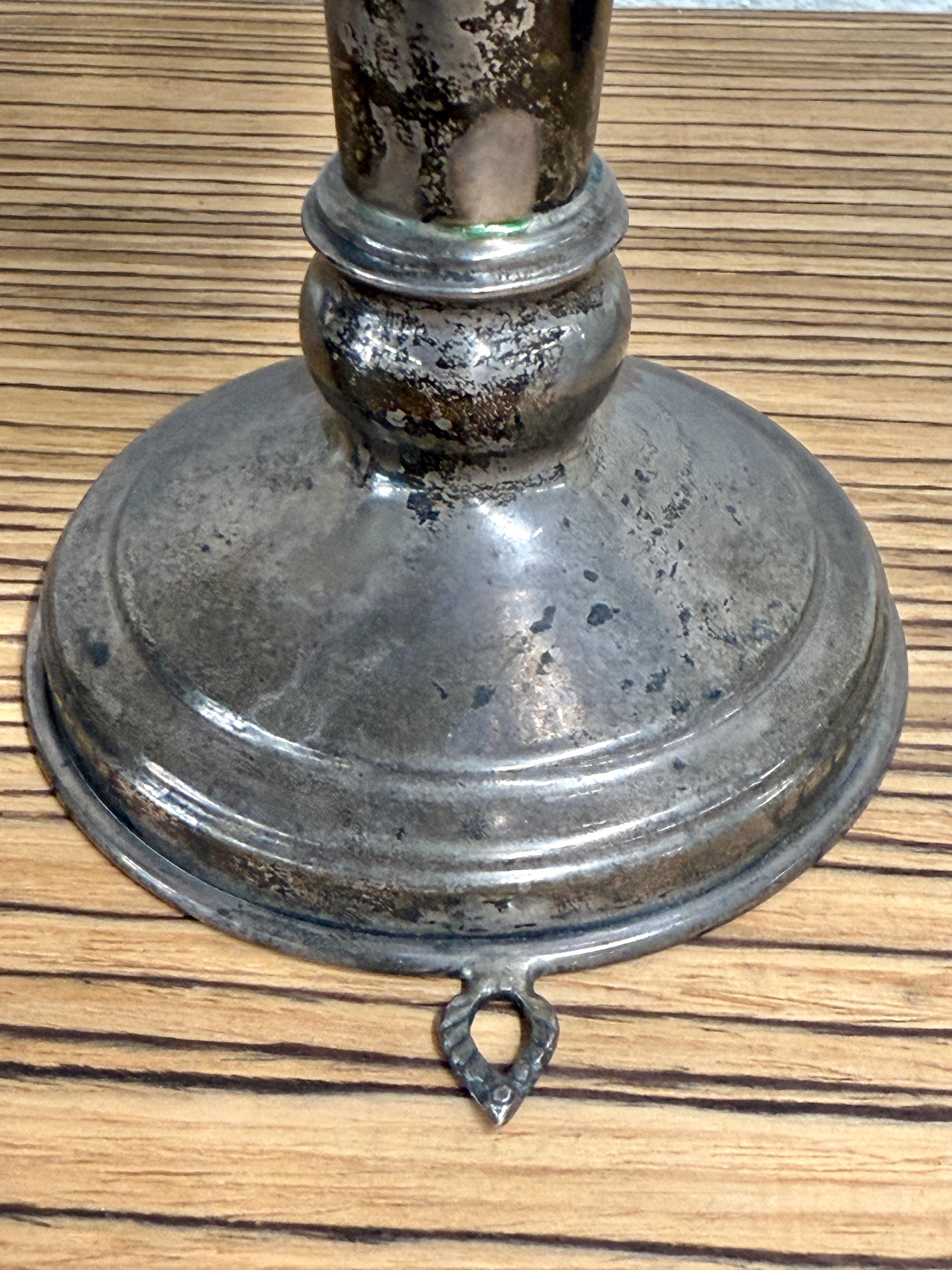 Early Silver Plated Menorah For Sale 6