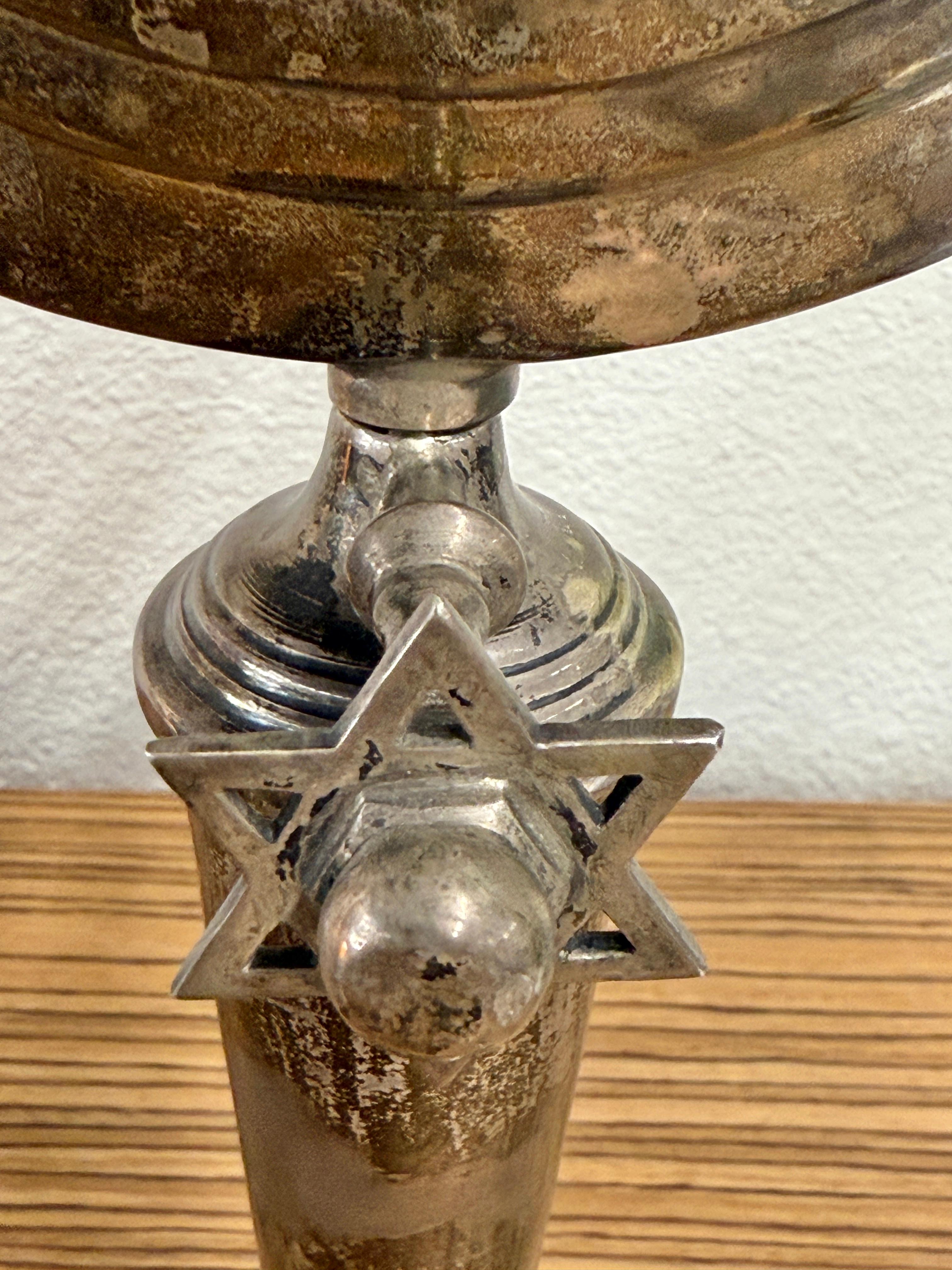 Early Silver Plated Menorah For Sale 7