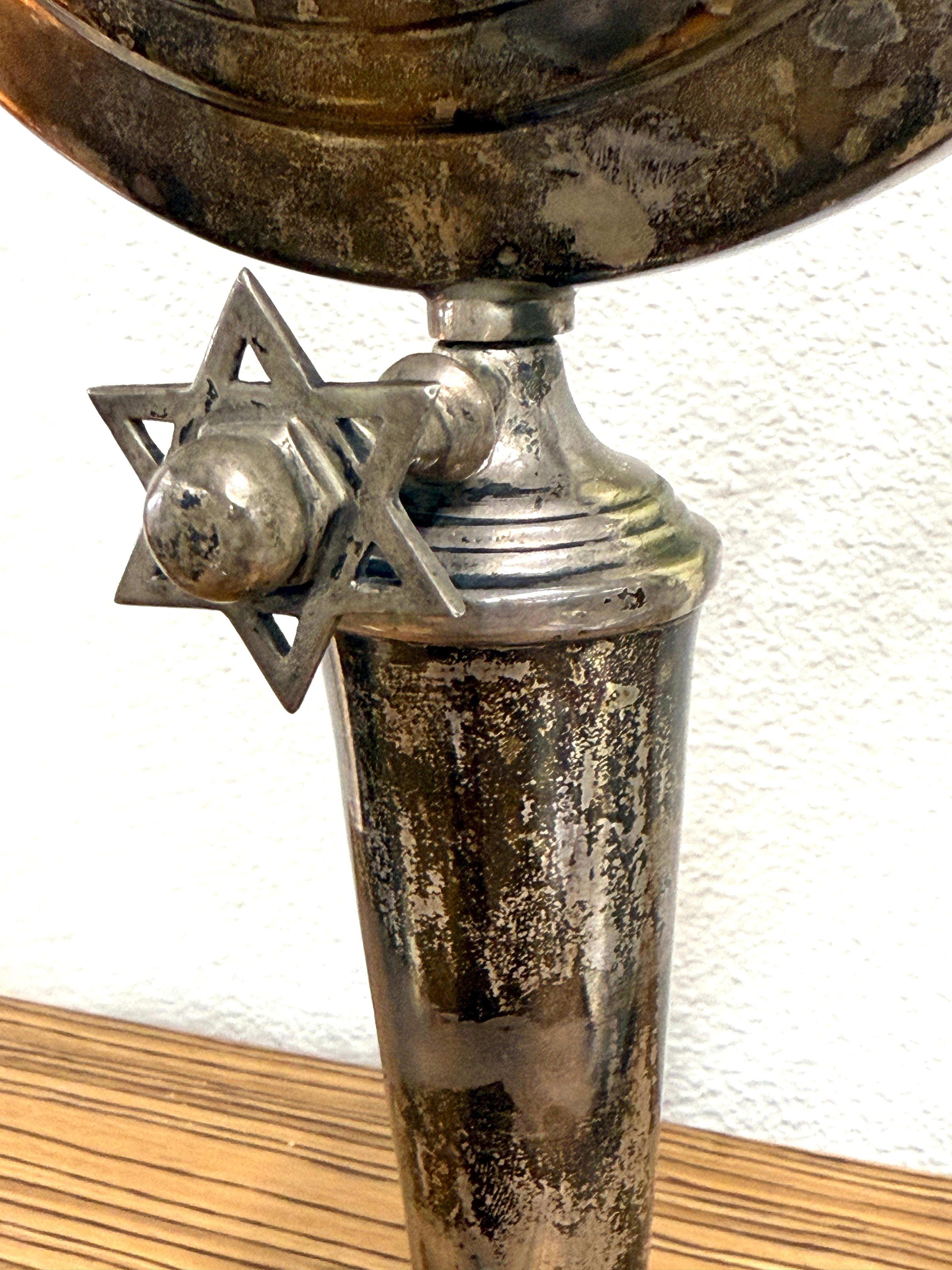 Early Silver Plated Menorah For Sale 13