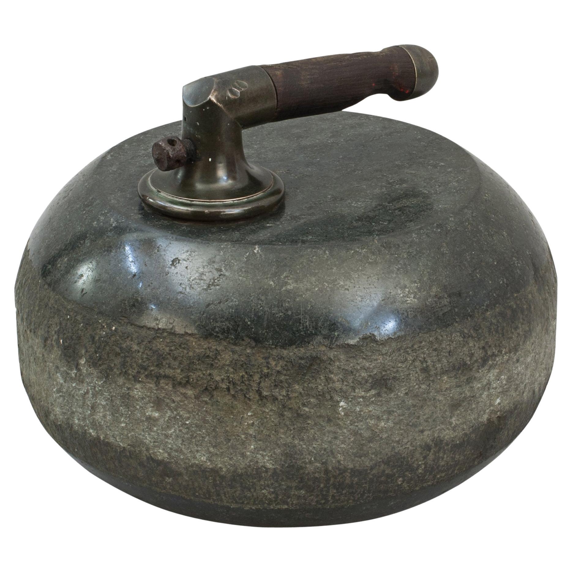 Early Single-soled Curling Stone For Sale