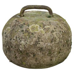Early Single-soled Curling Stone With Hoop Handle