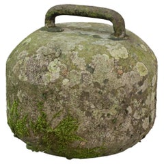 Early Single-soled Curling Stone With Hoop Handle