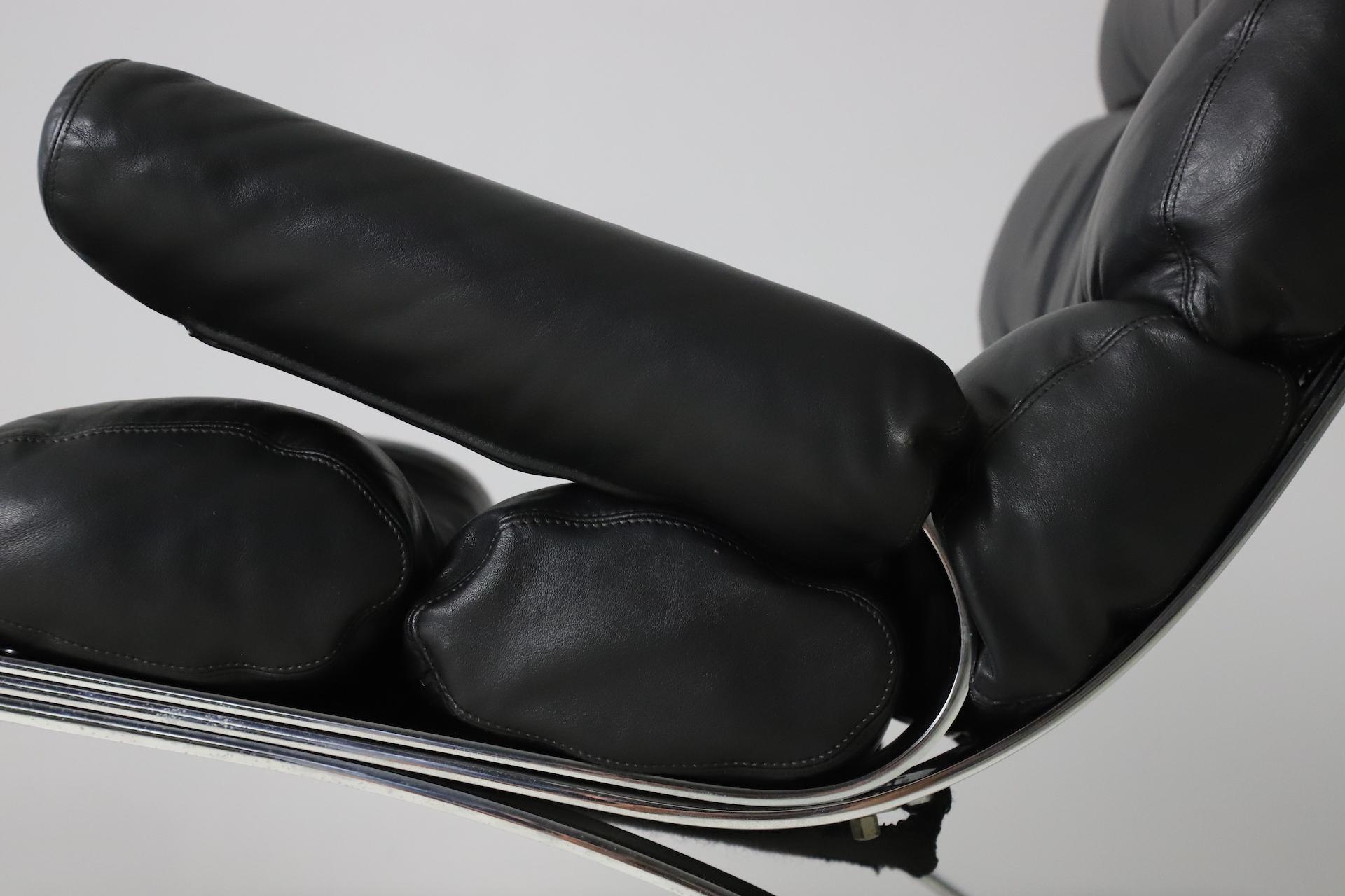Fin du 20e siècle Chaise longue 'Sinus' avec ottoman de R. Adolf & H. Schröpfer pour CORS, 1976