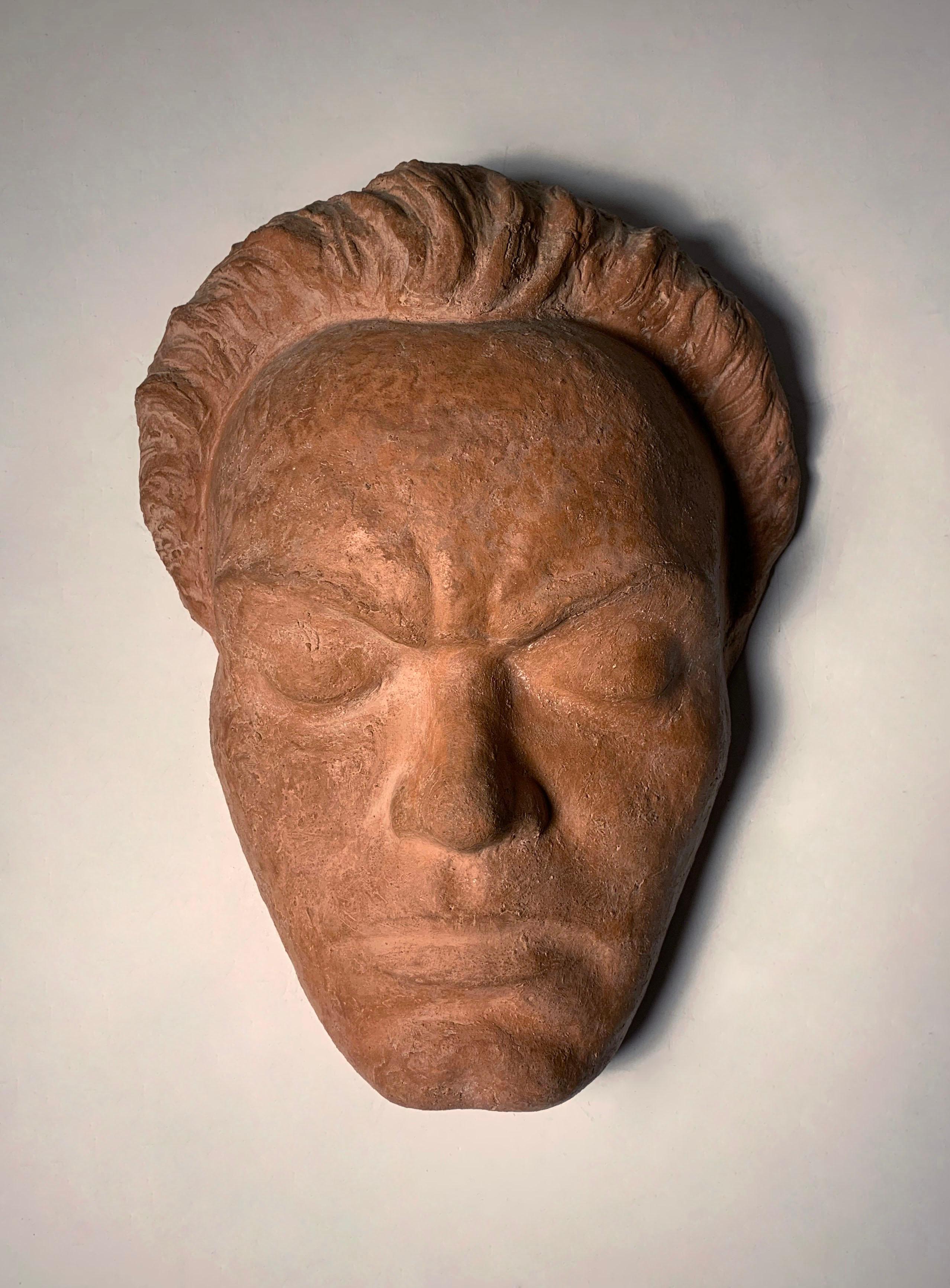 Early Sizable Egon Weiner Wall Hanging Ceramic. We believe the sculpture is of Beethoven.