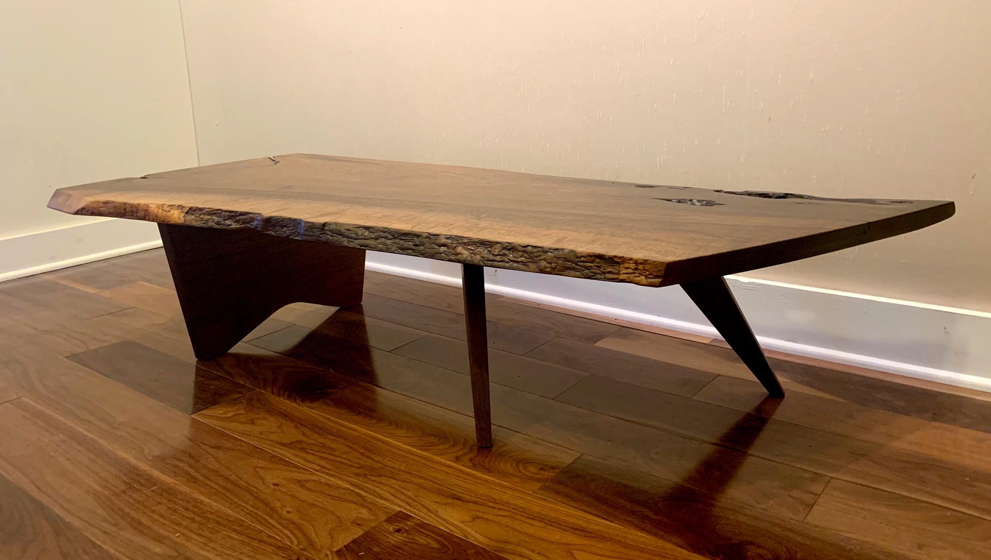 American Early Slab Walnut Coffee Table George Nakashima
