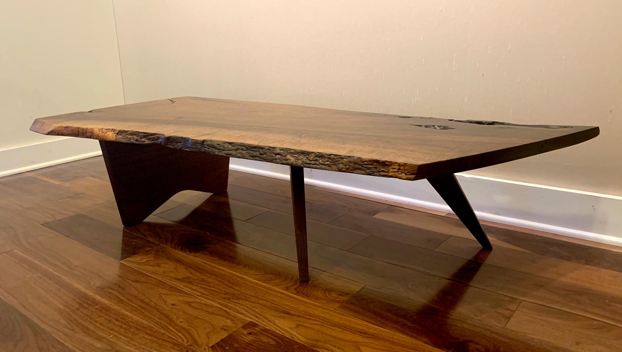 American Early Slab Walnut Coffee Table George Nakashima